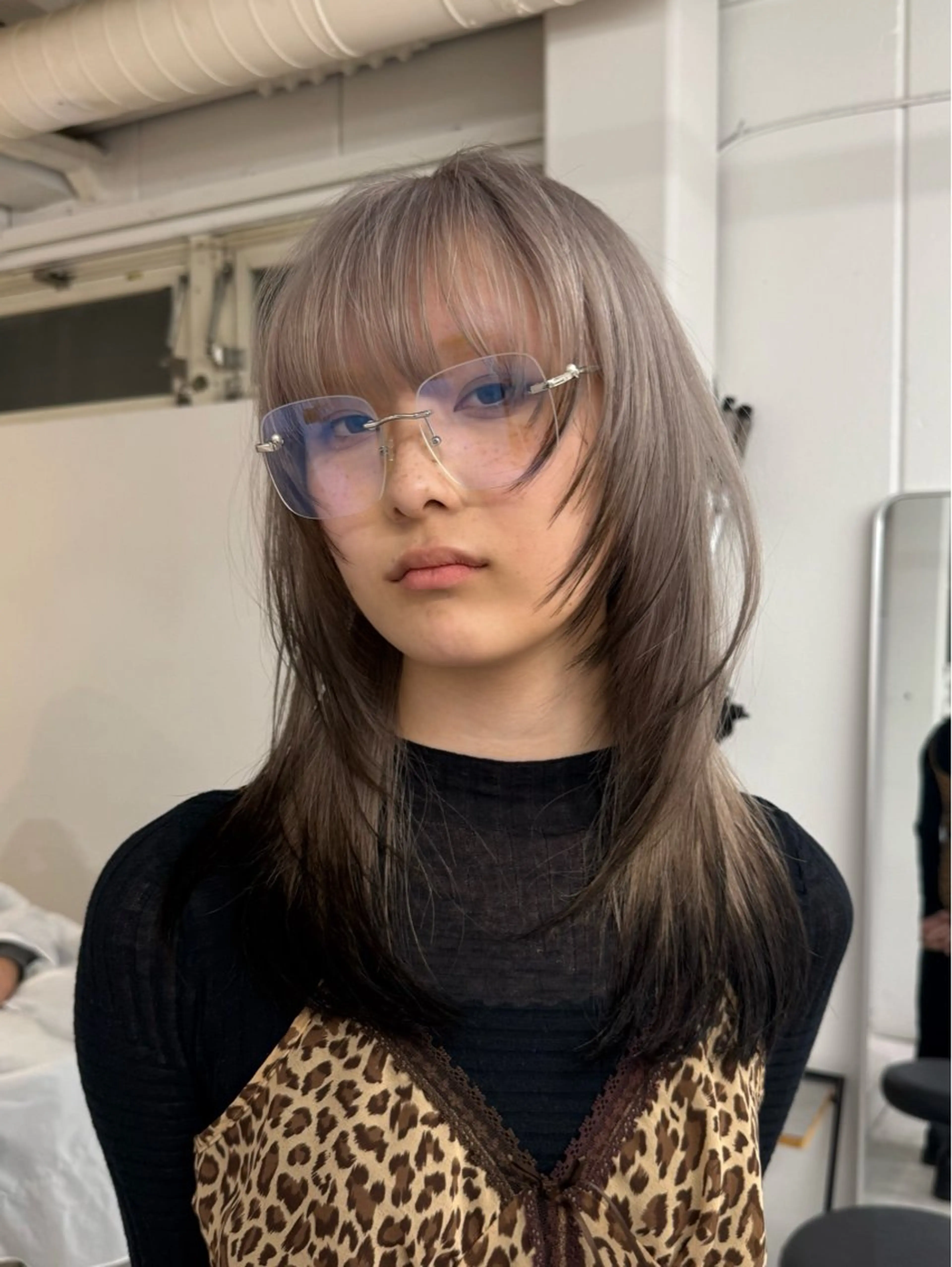 セミロング カラー ヘアアレンジ ヘアカラー トリートメント 🦠デザインカラー/ 魚瀬あおい🦠のヘアスタイル