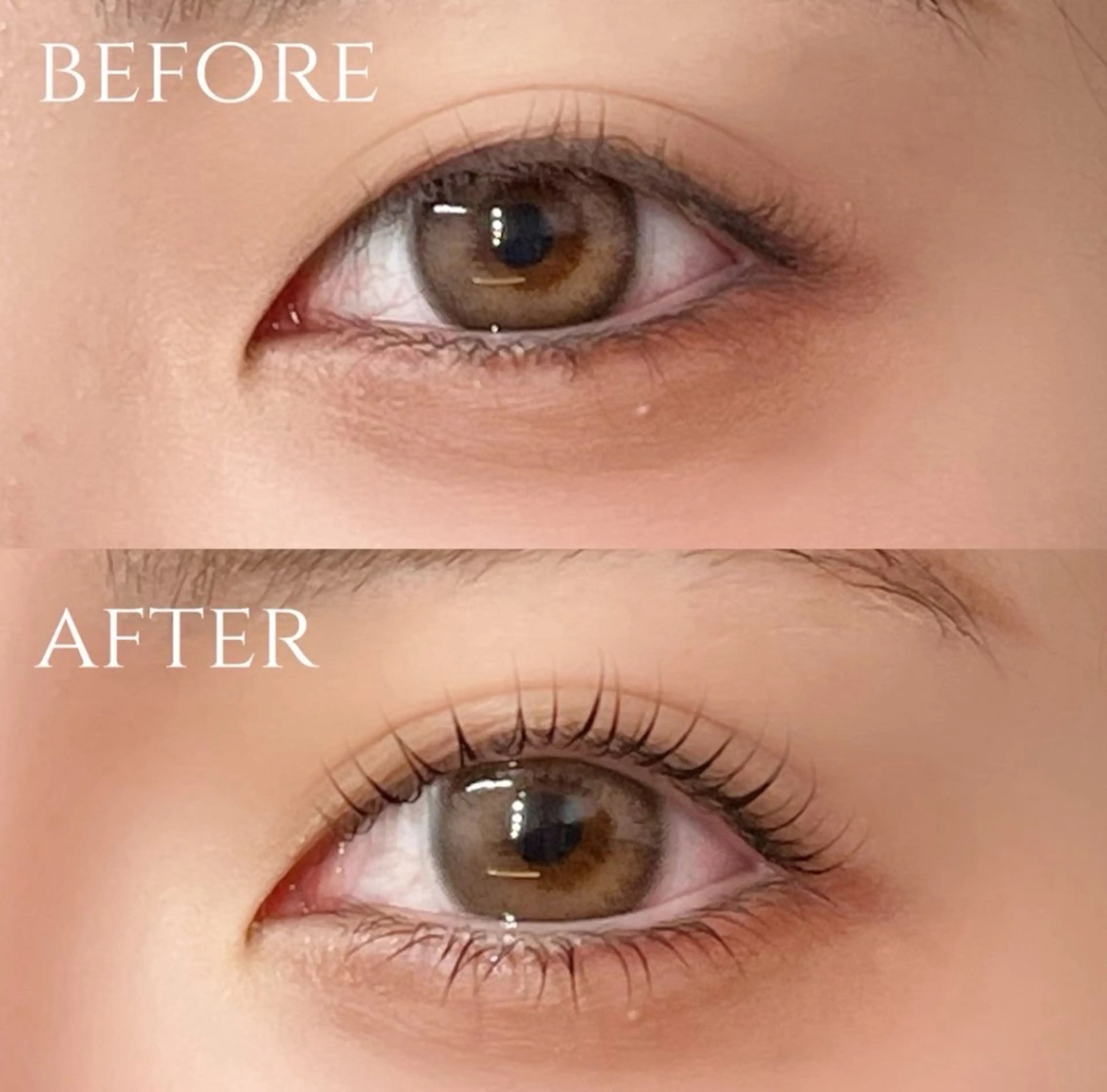 上下パリジェンヌラッシュリフトの写真