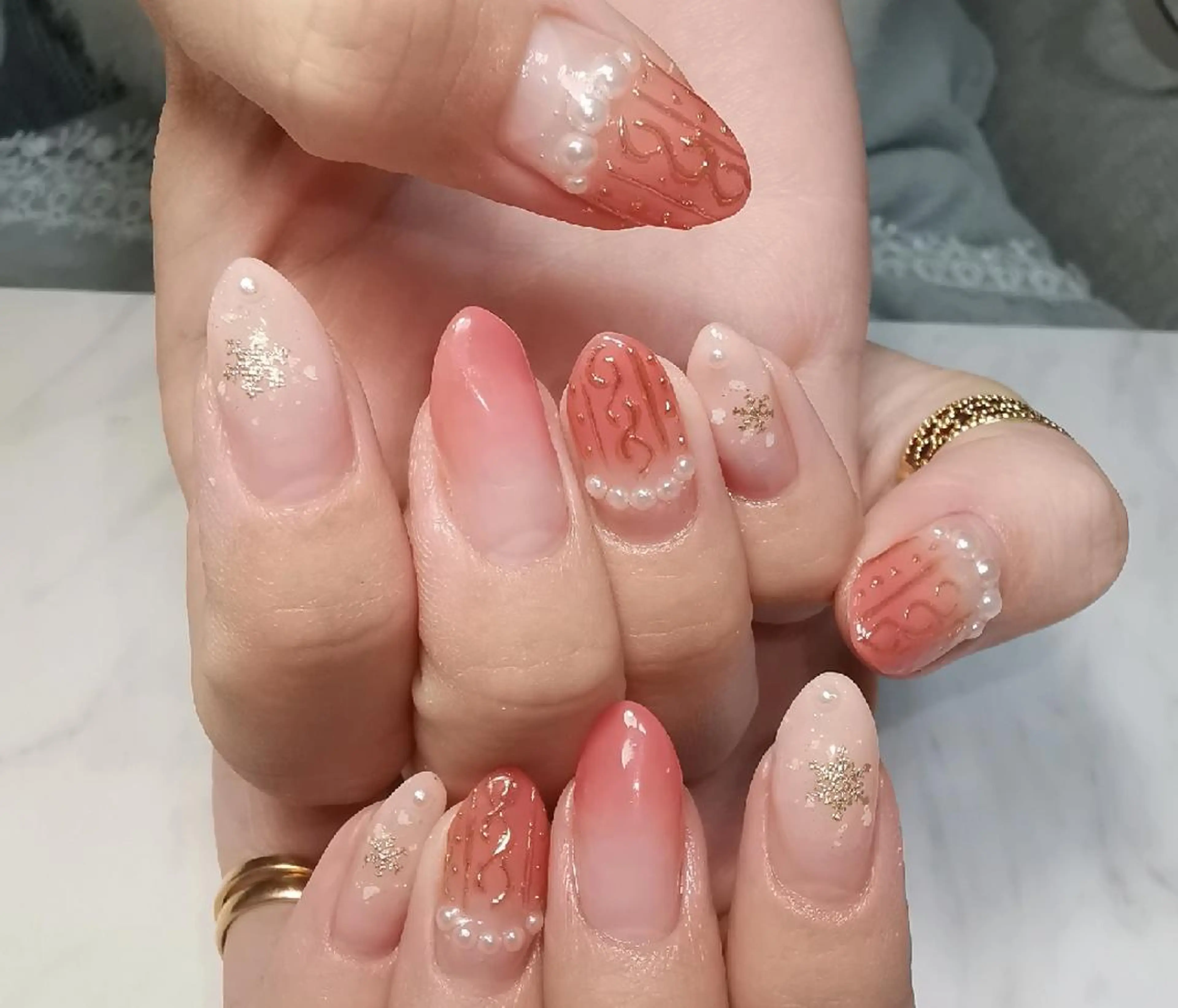 ネイル ミラーネイル ハンドネイル reve あやののネイルデザイン