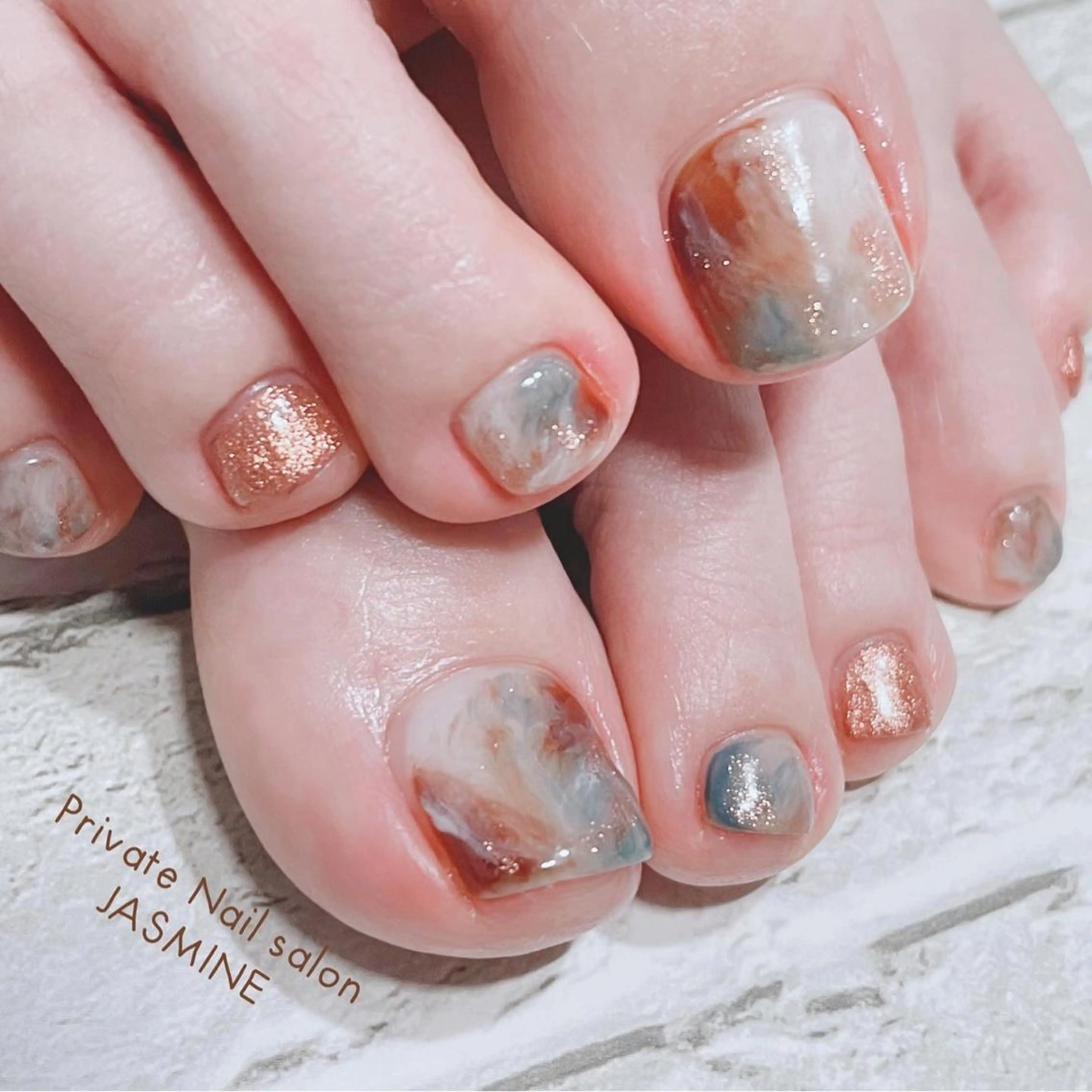 ネイル フットネイル ニュアンスネイル Nail salon JASMINEのネイルデザイン