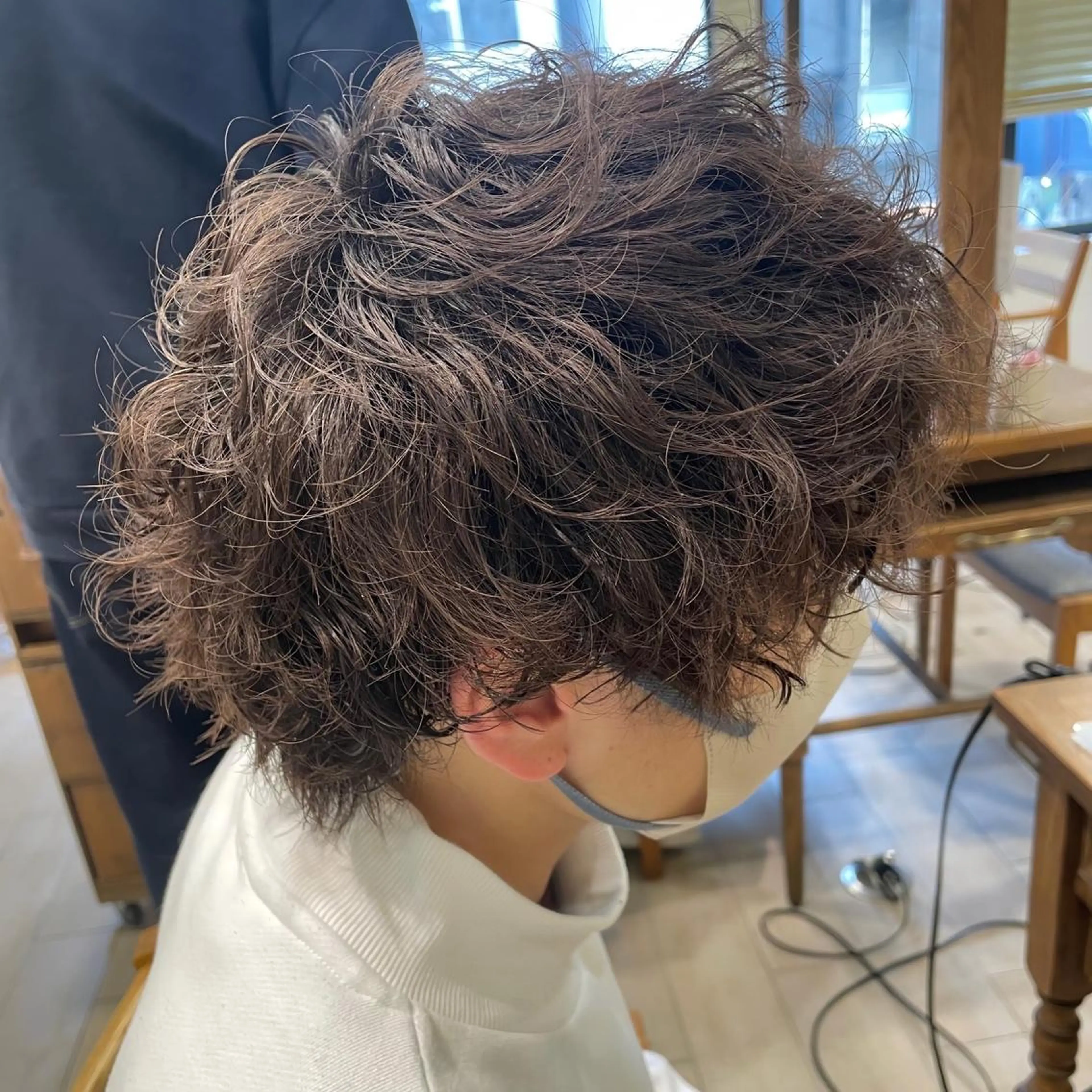 ショート パーマ メンズ メンズパーマ カット 縮毛矯正 すげ さやかのヘアスタイル