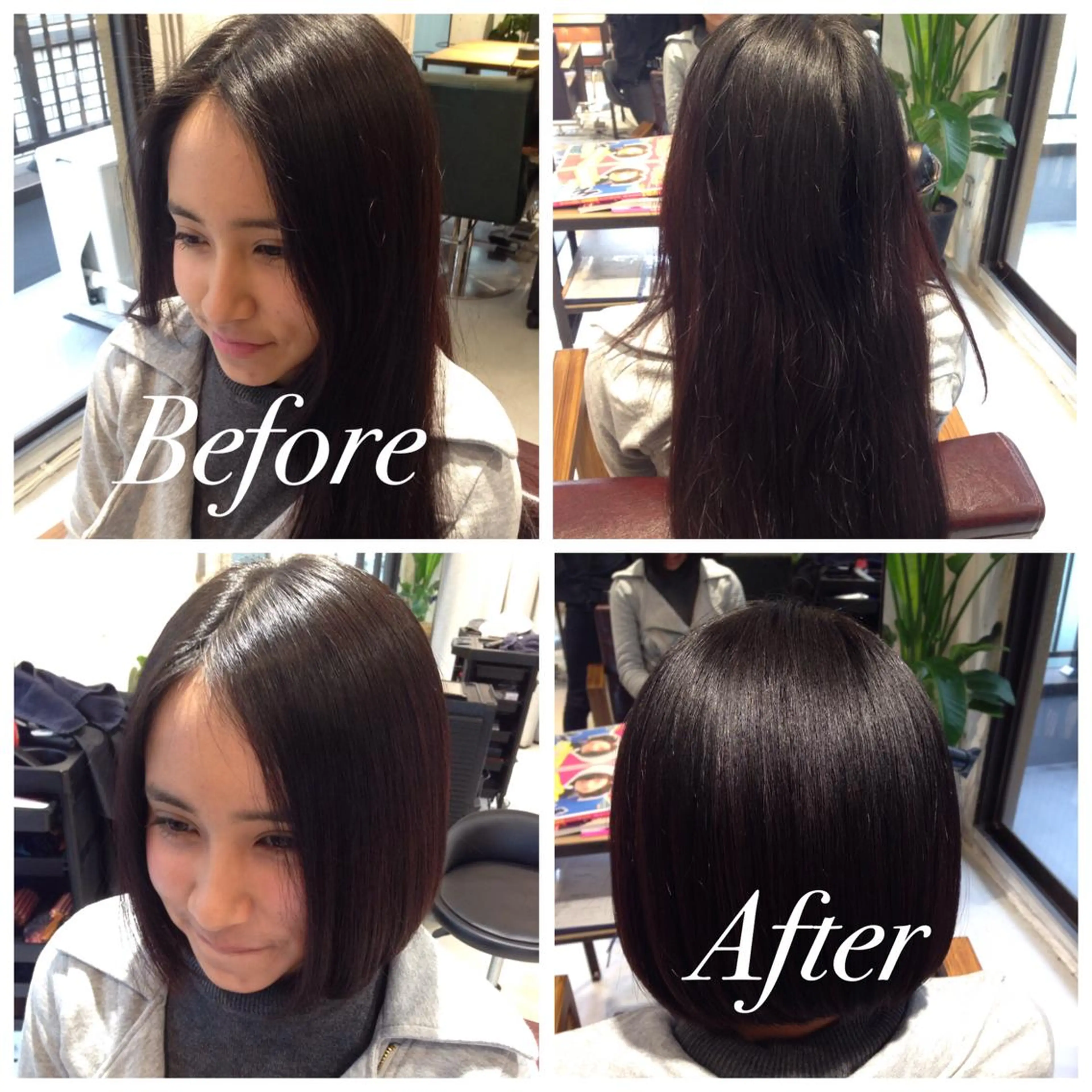 ショート ミディアム ボブ アオガミ （前髪顔周りカット）のヘアスタイル