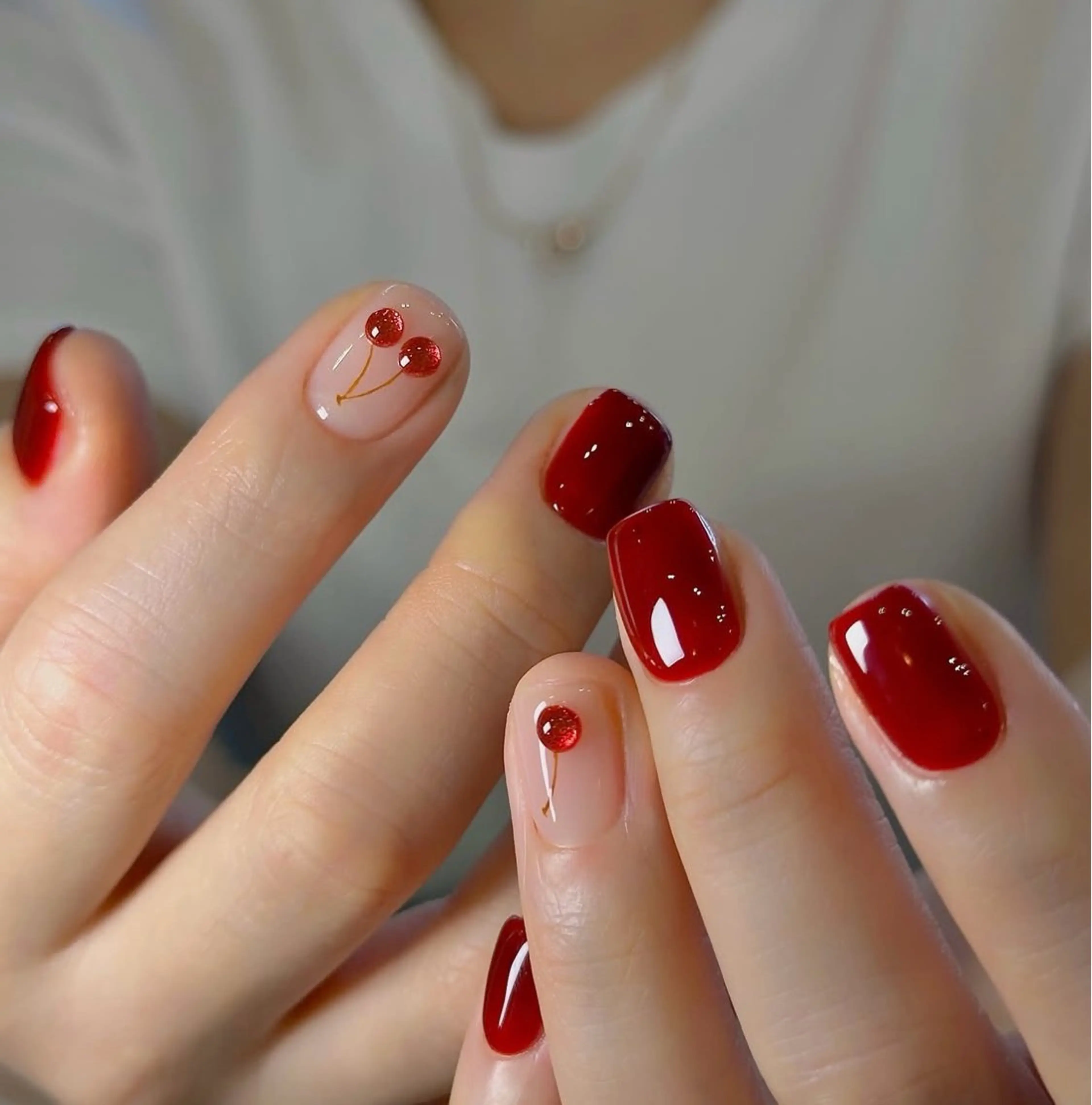 ネイル 持ち込み シンプルネイル ハンドネイル JISOO ANA.CHUOのネイルデザイン