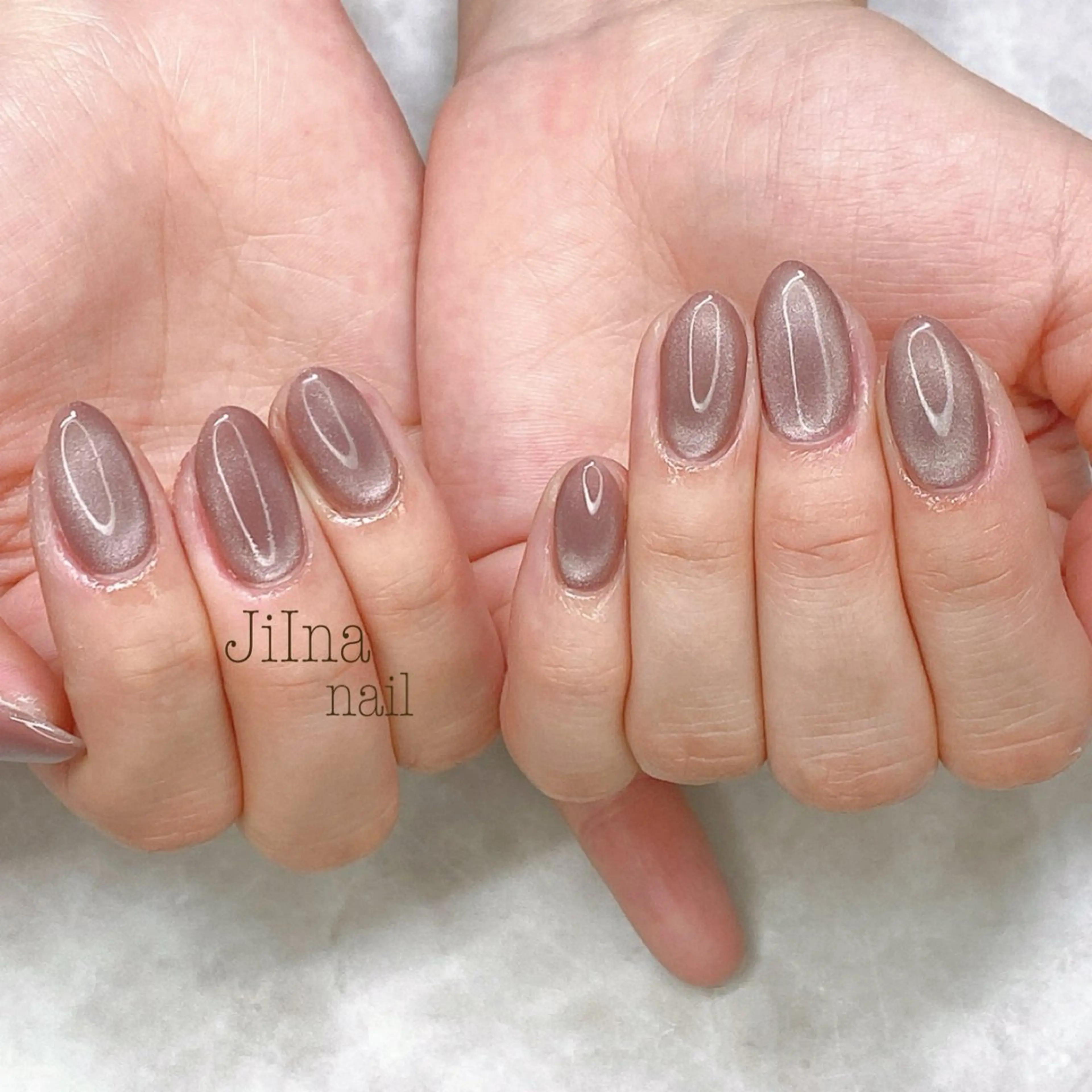 ネイル マグネットネイル マグネットワンカラー ワンカラーネイル JiIna nailのネイルデザイン