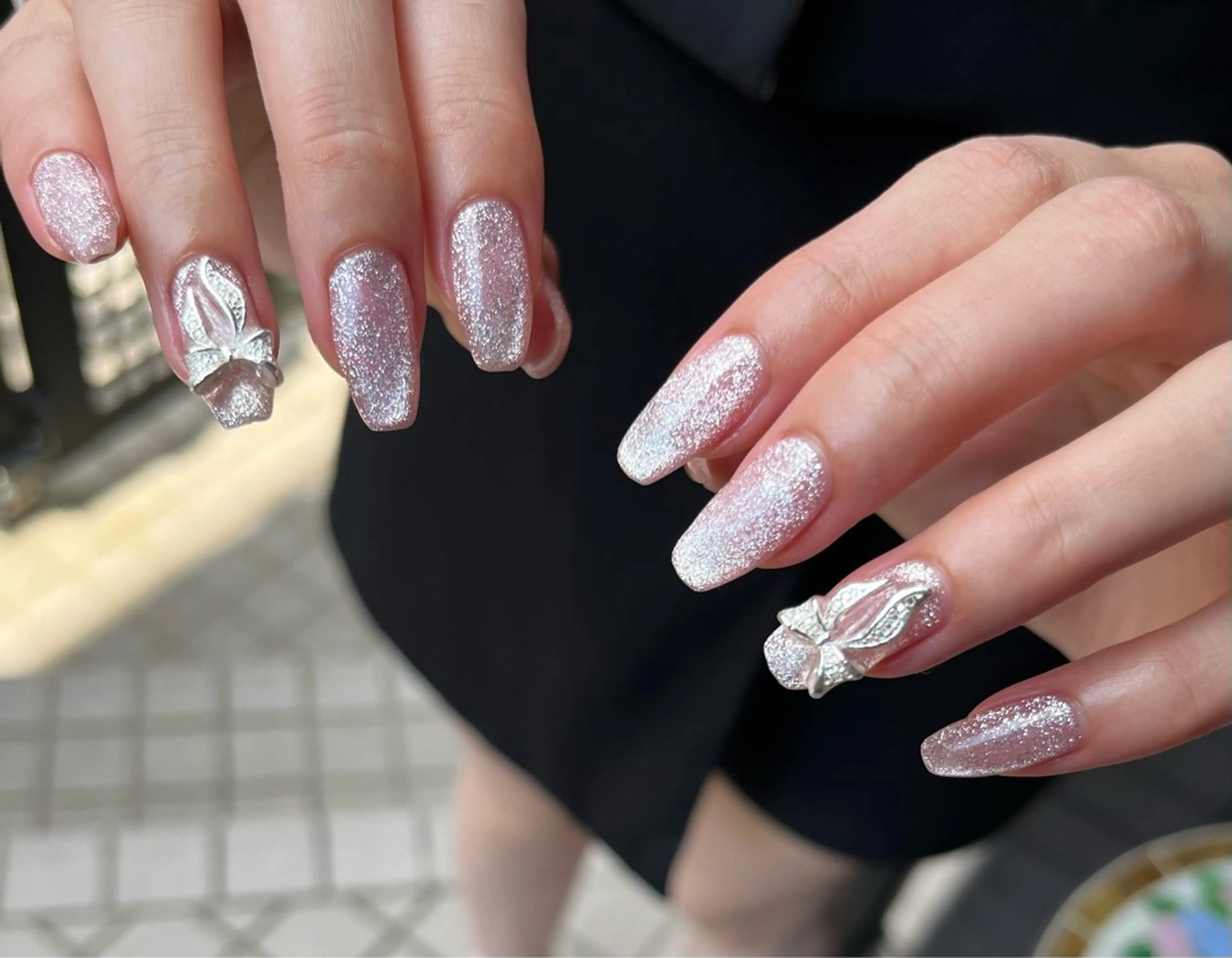 ネイル フラッシュネイル ジェルネイル キラキラネイル マグネットネイル ハンドネイル Blé nailのネイルデザイン