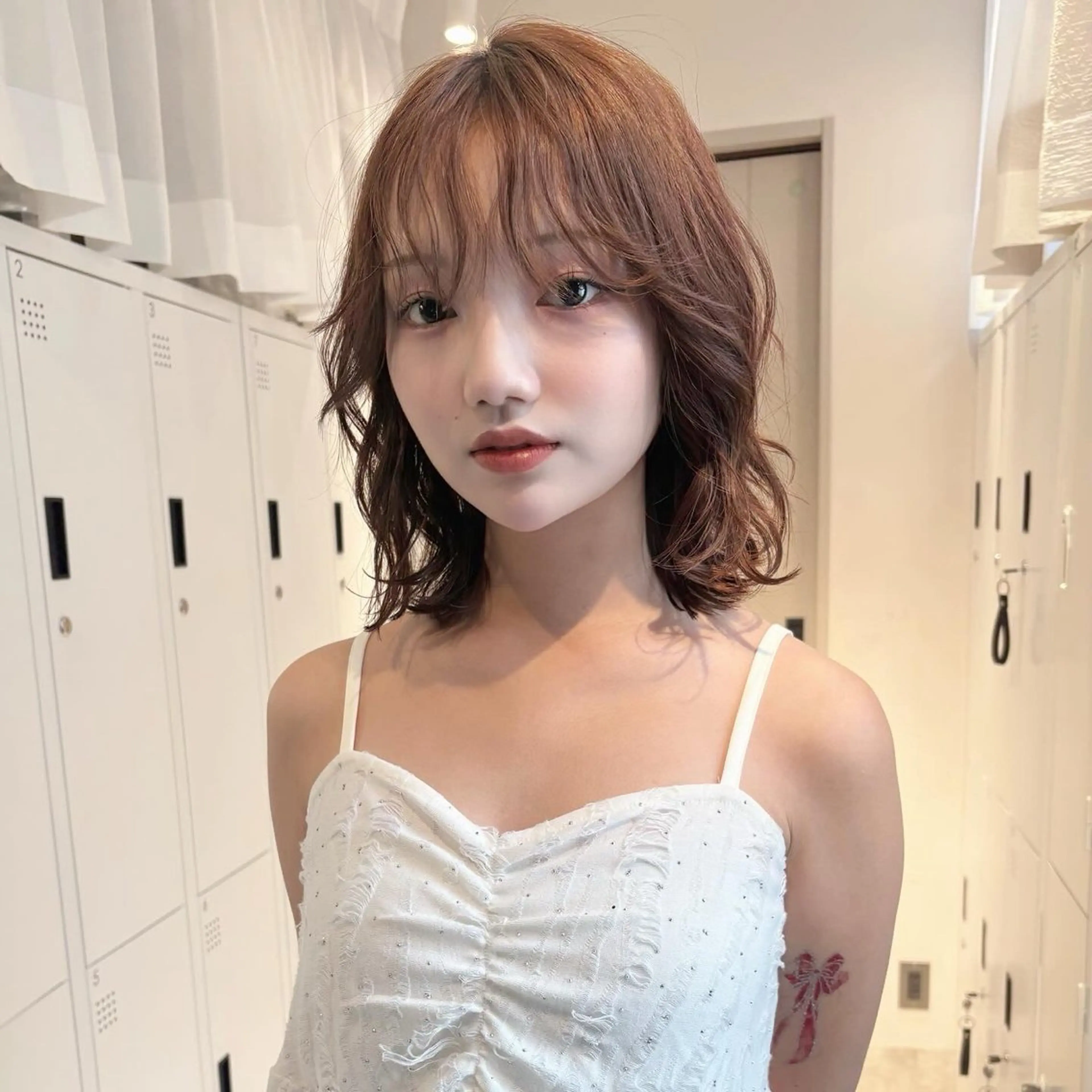 ショート カラー パーマ ボブ特化型美容師/赤 み消しカラー/ももかのヘアスタイル