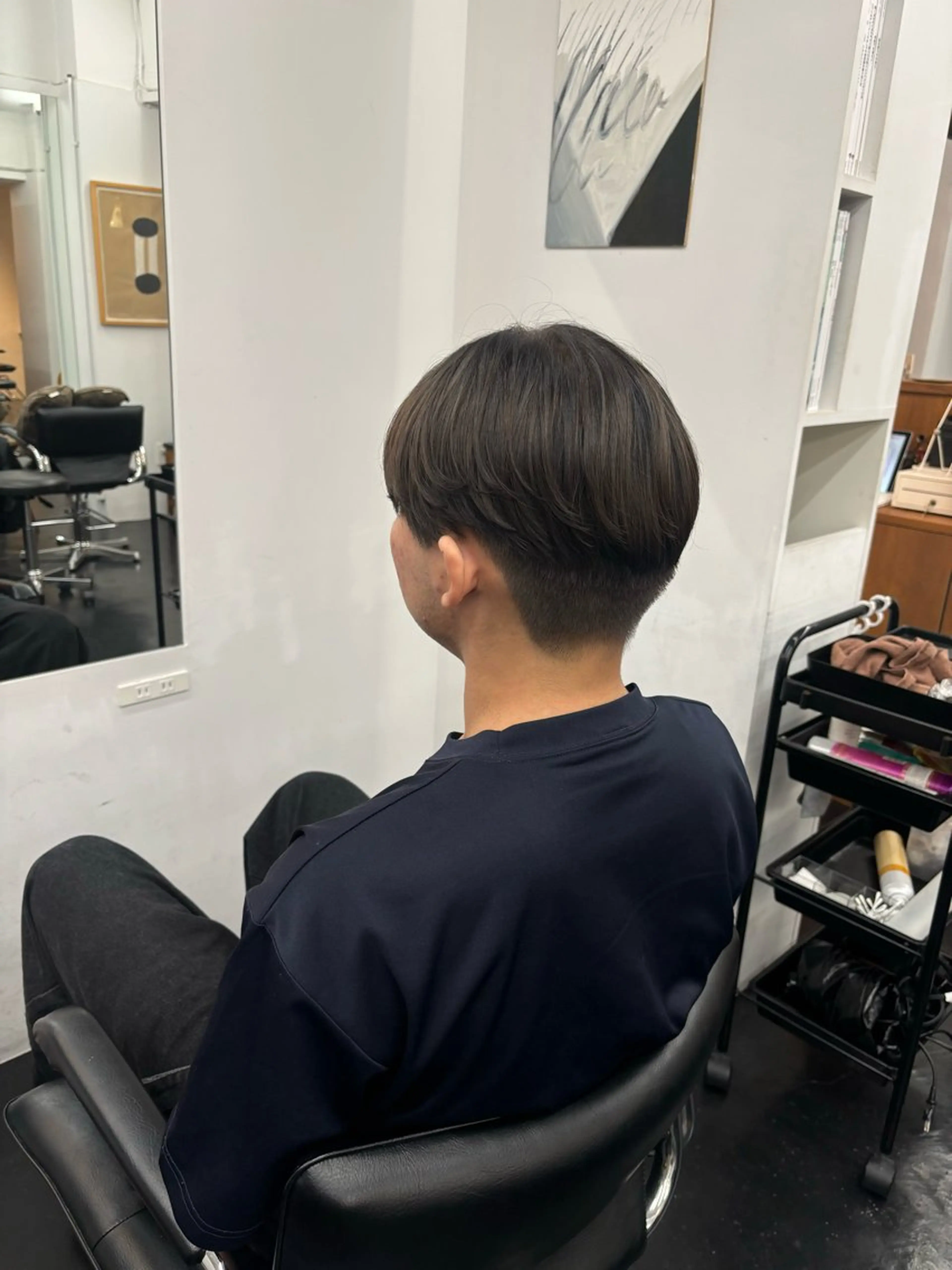 ミディアム カラー メンズ アッシュ アッシュブラウン ブラウンカラー カット ヘアカラー ヤマザキ アヤメ 【シベルバレー横浜】のヘアスタイル