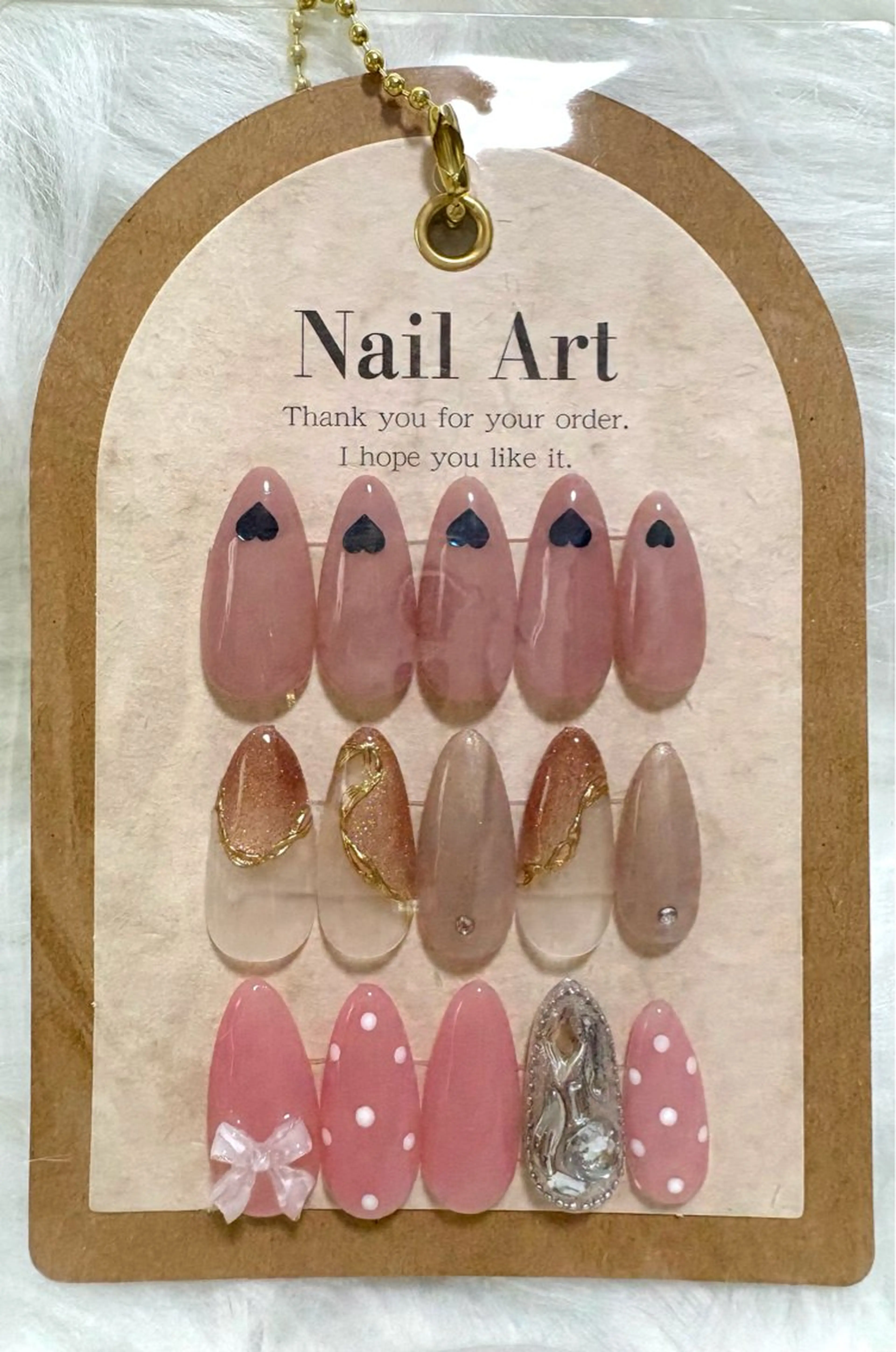 ネイル ドット ゴールド ゴージャス ハート マグネットネイル Nail Salon Pure のぞみのネイルデザイン