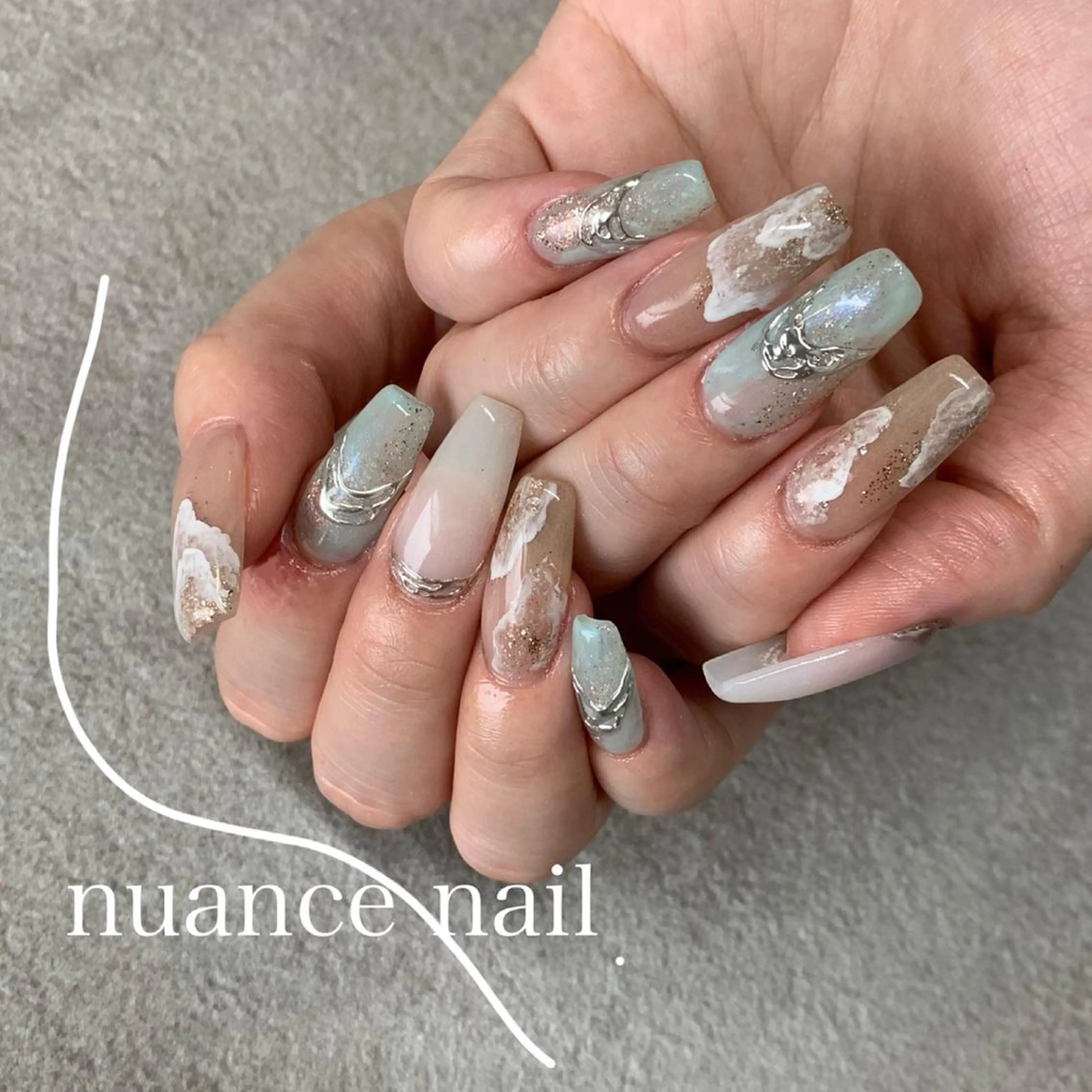 ネイル ニュアンスネイル ハンドネイル tener 🧋yume🧋のネイルデザイン