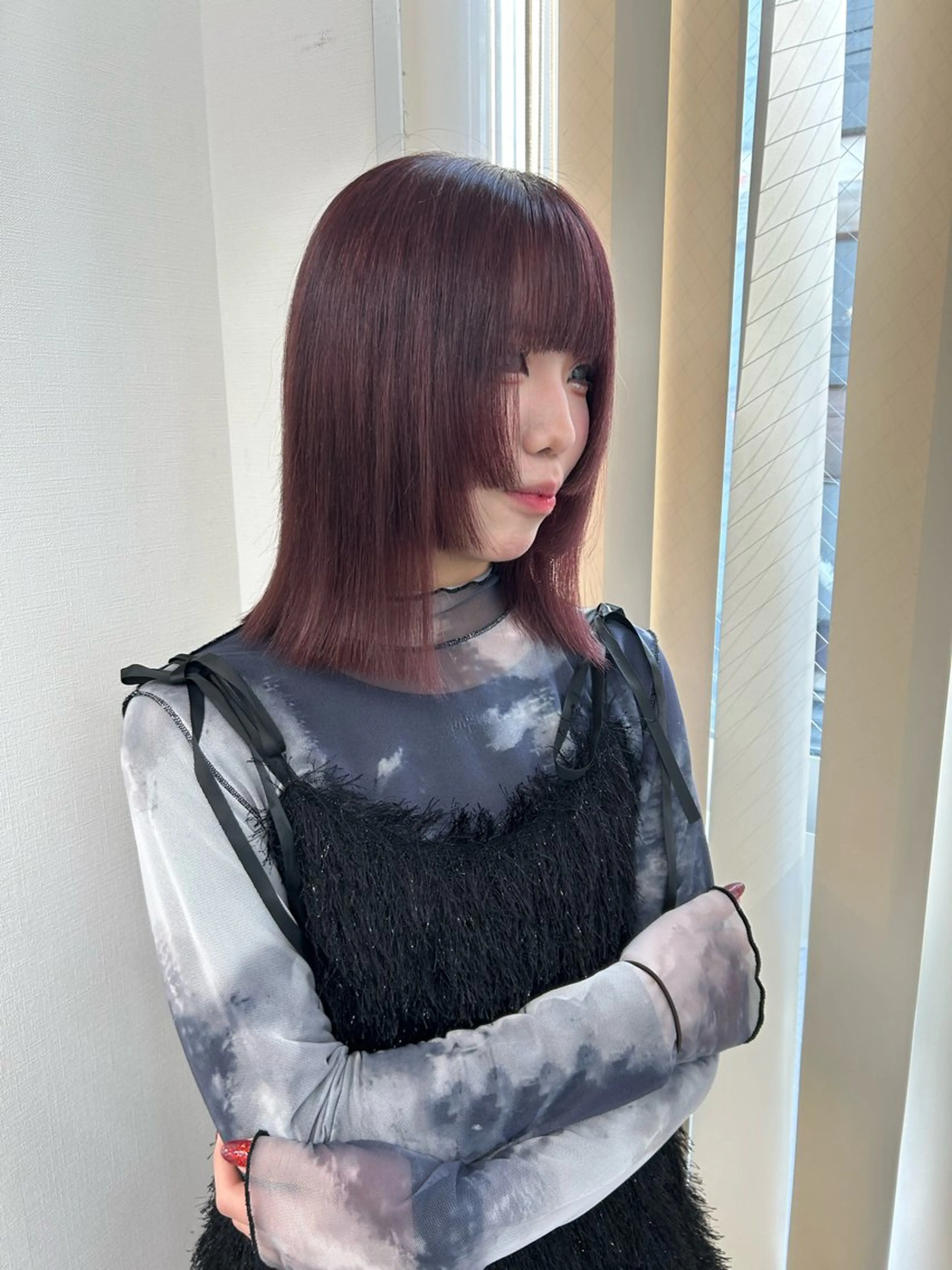 カラー レッドカラー ハイトーンカラー🪽 suzuhoのヘアスタイル