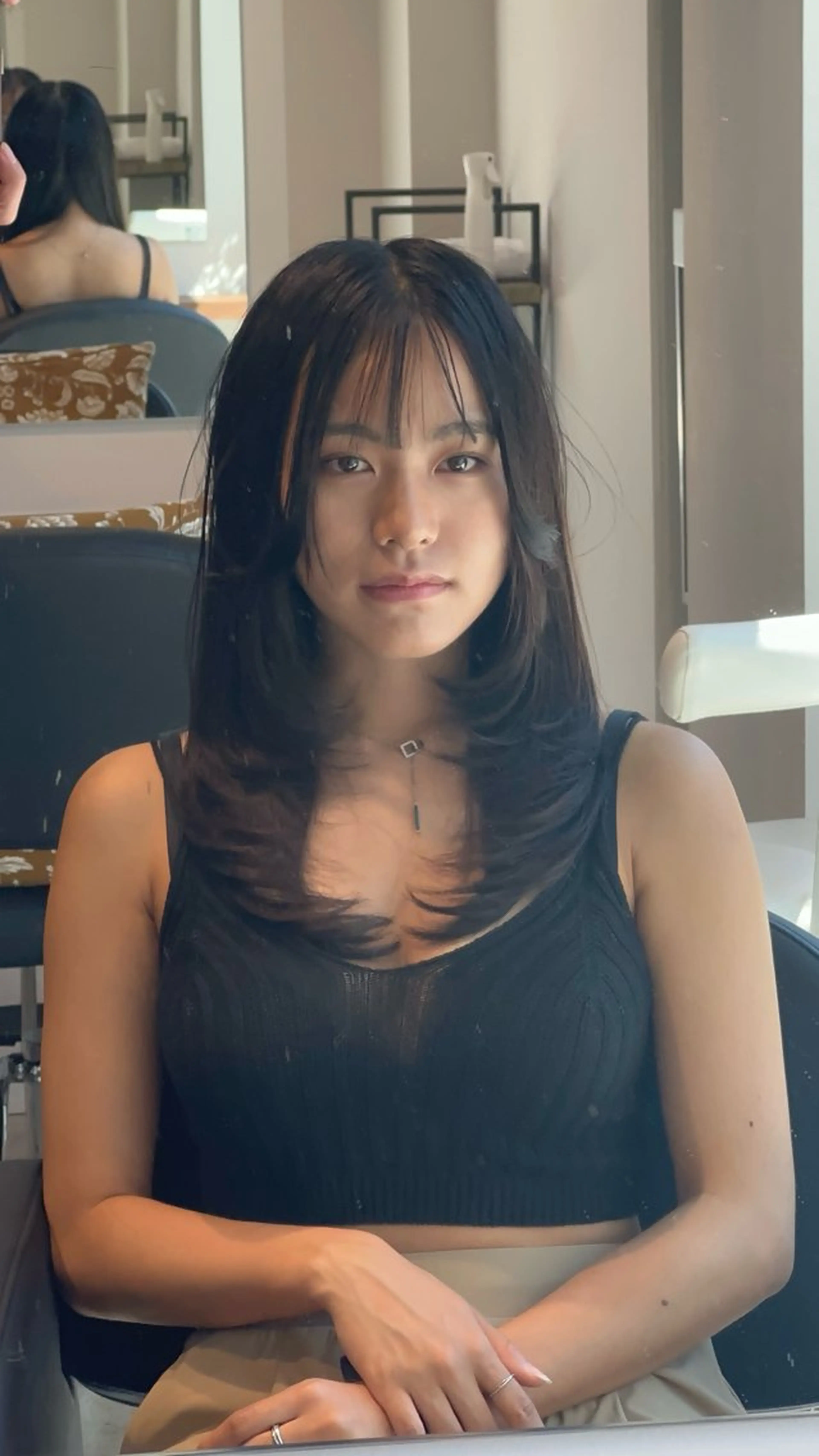 セミロング 外国人風カラー レイヤーカット カット 🇨🇦海外美容師 FUMA🇨🇦のヘアスタイル