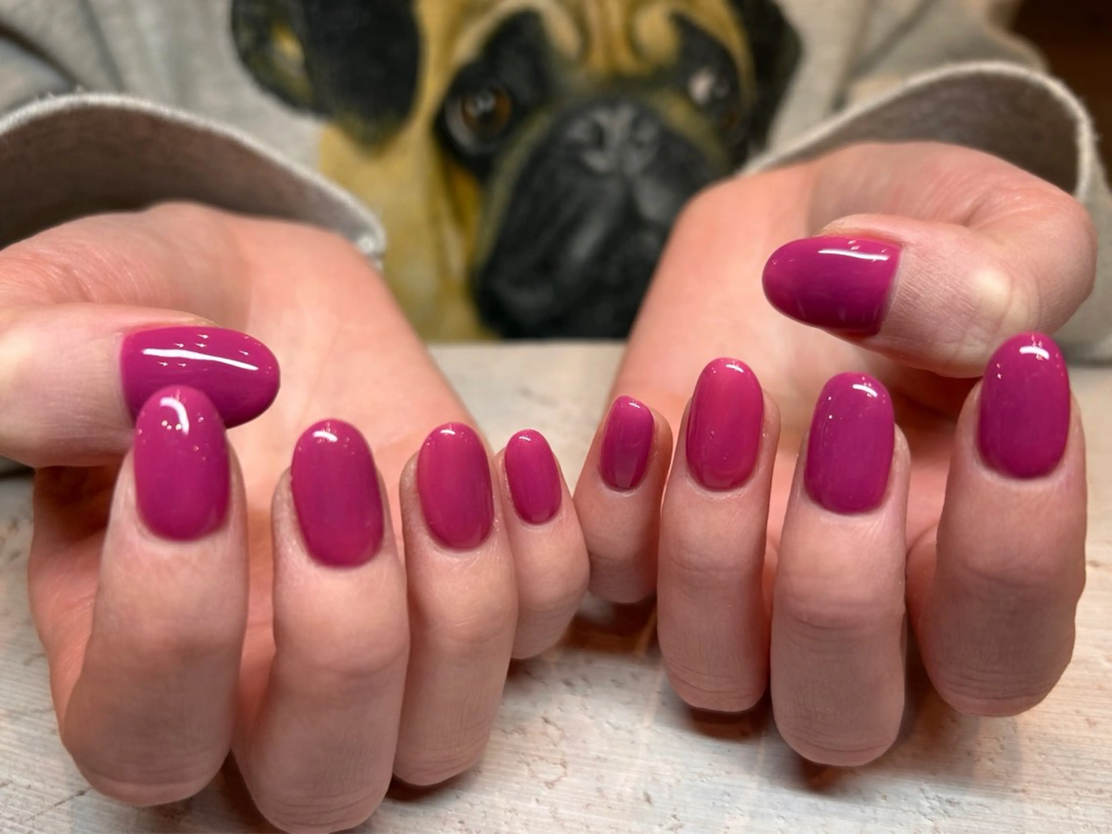 ネイル ワンカラーネイル ピンク ハンドネイル hair  MILE.所属・MILE. mukonosouのネイルデザイン