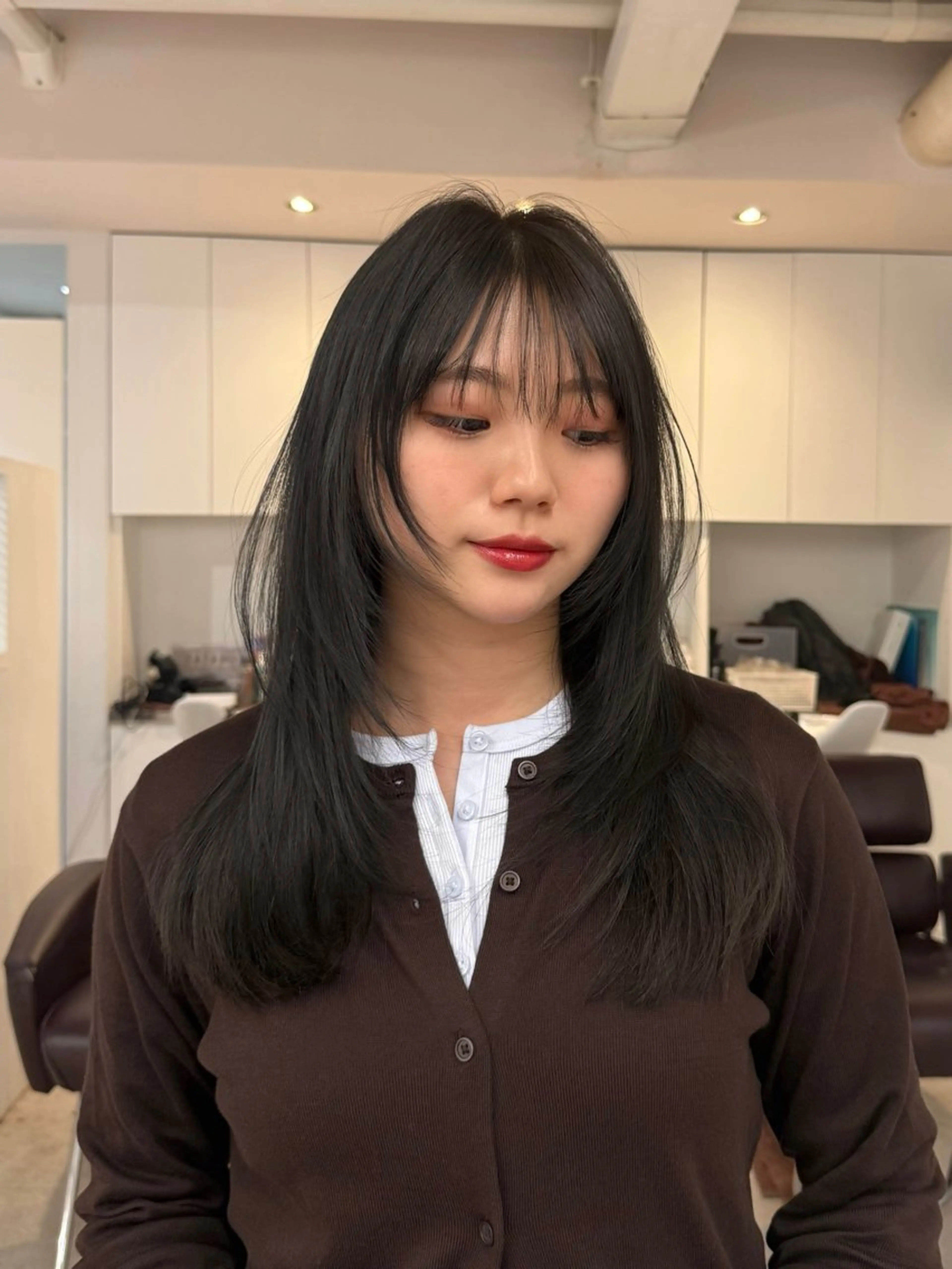 セミロング カラー ヘアアレンジ ヘアカラー トリートメント 🦠デザインカラー/ 魚瀬あおい🦠のヘアスタイル