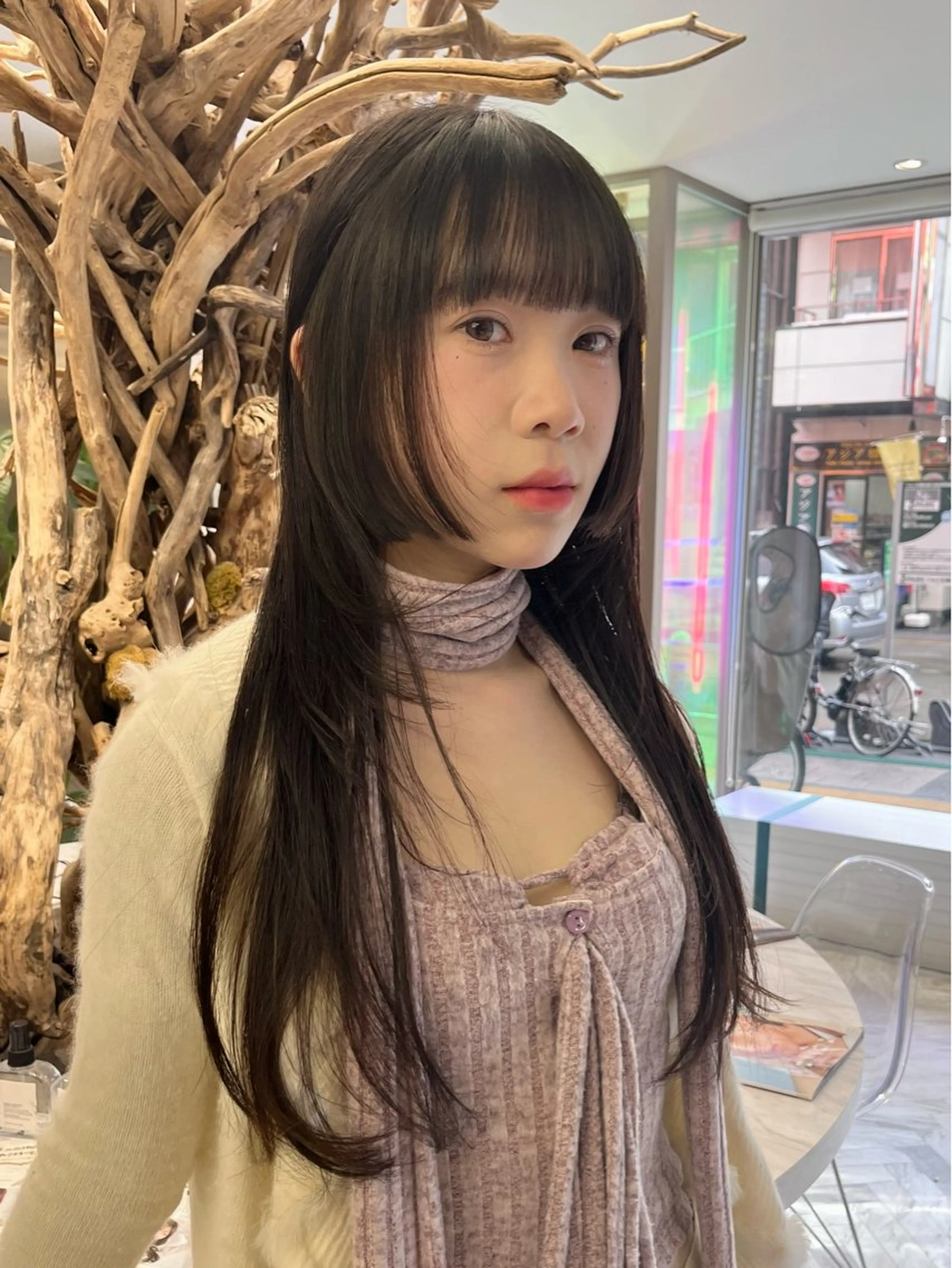 ロング カラー ヘアアレンジ 姫カット 韓国風ヘア カット ヘアセット mai🤍縮毛酸性ス トレート/アイリストのヘアスタイル