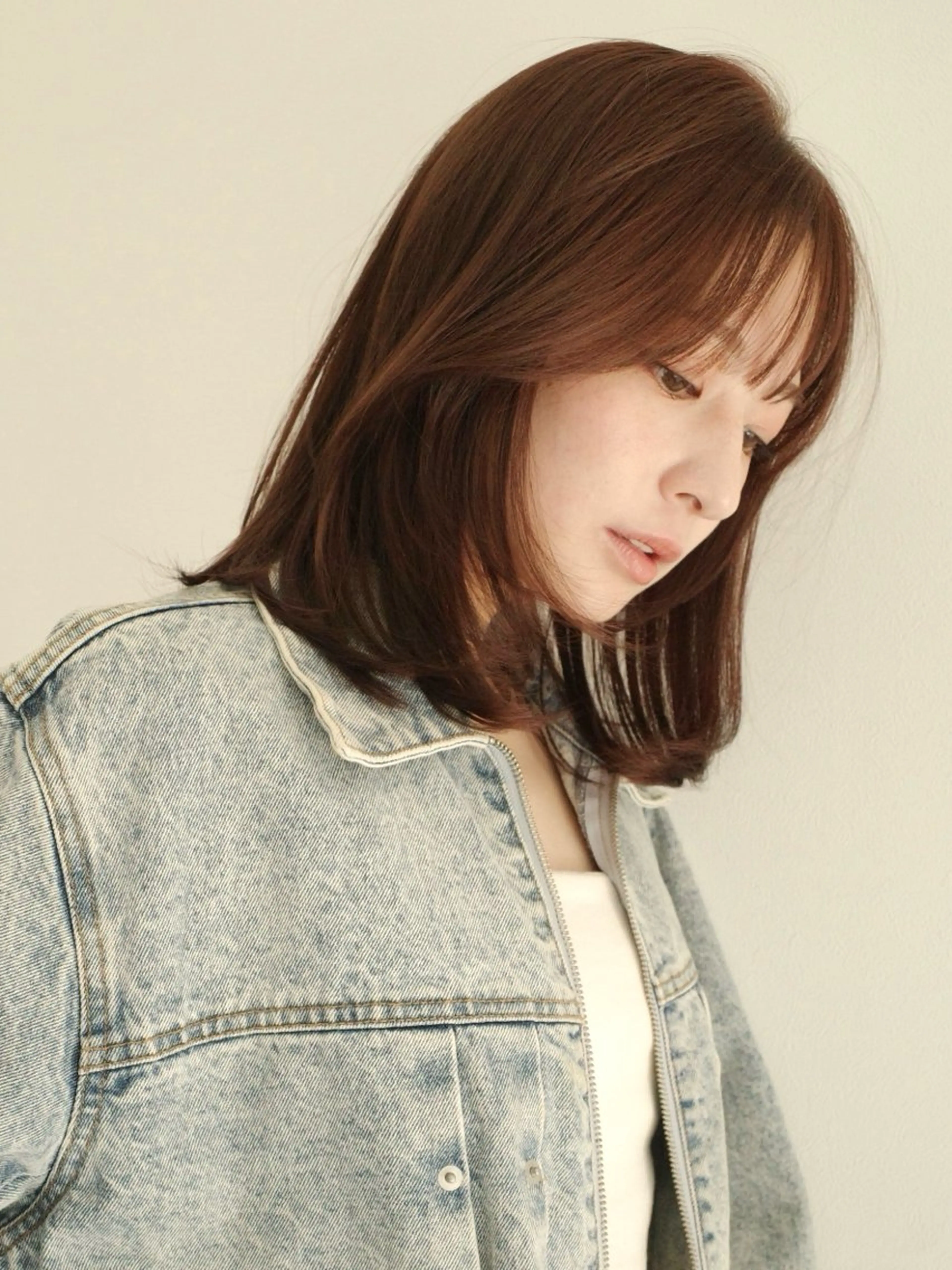 セミロング カラー グレージュ/ベージュ /経堂/sana🌱のヘアスタイル