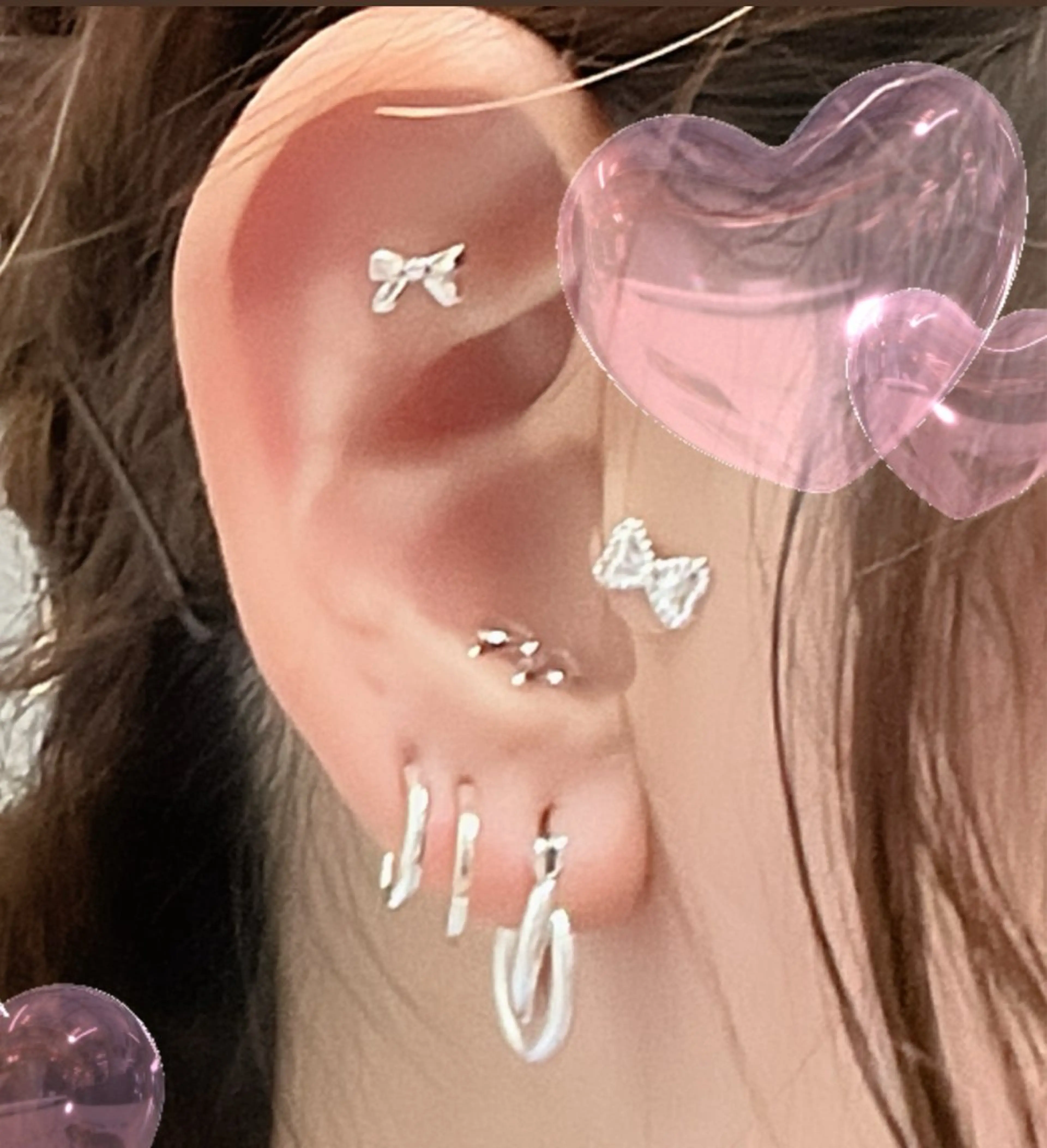 【🎀ིྀご新規様限定❣️】耳元から可愛く🕊️耳つぼジュエリー6粒(片耳3粒ずつ)の写真