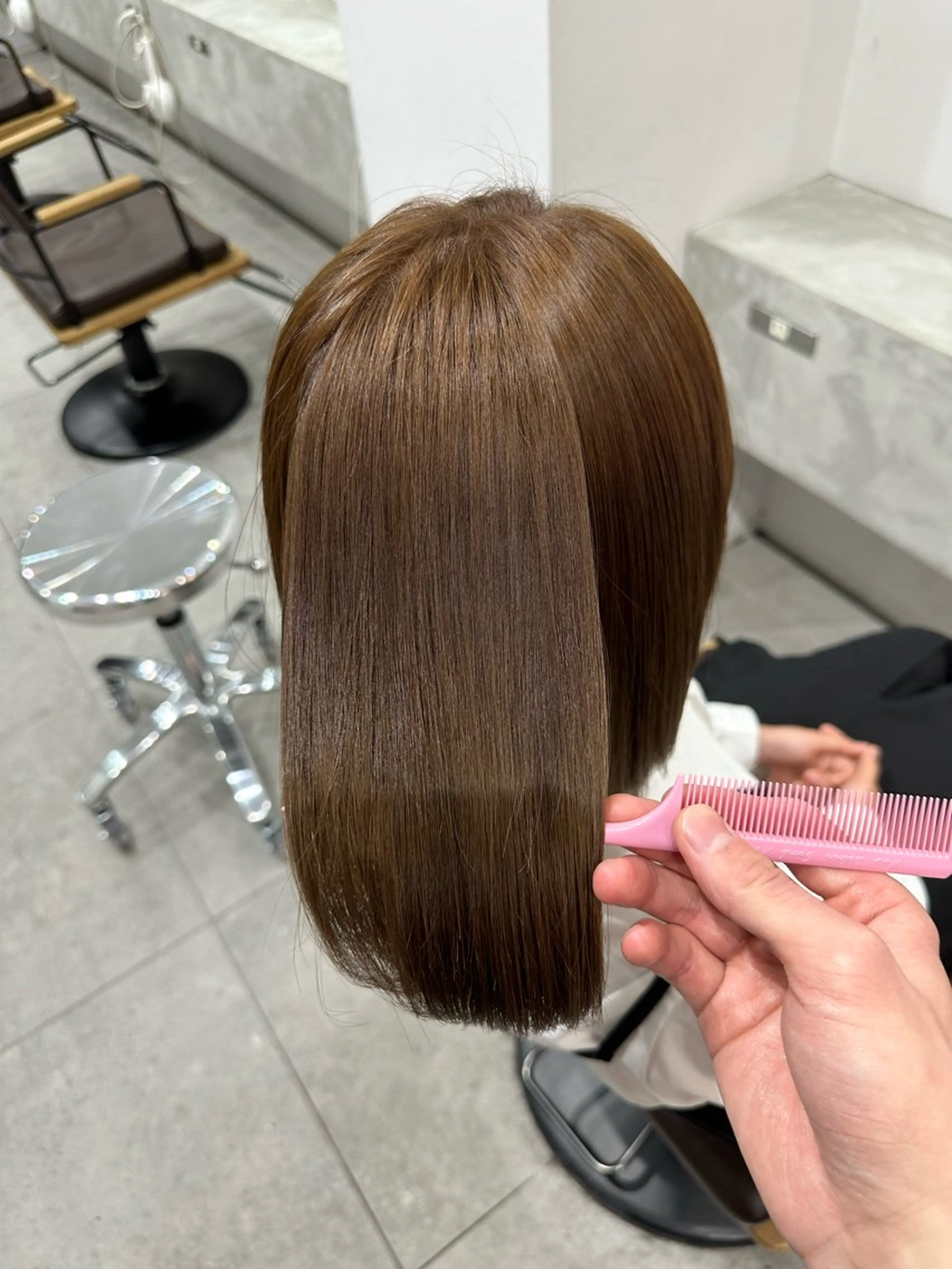 カラー ベージュカラー ブリーチ ブリーチなしカラー ヘアカラー トリートメント clan所属・志賀 海音のヘアスタイル