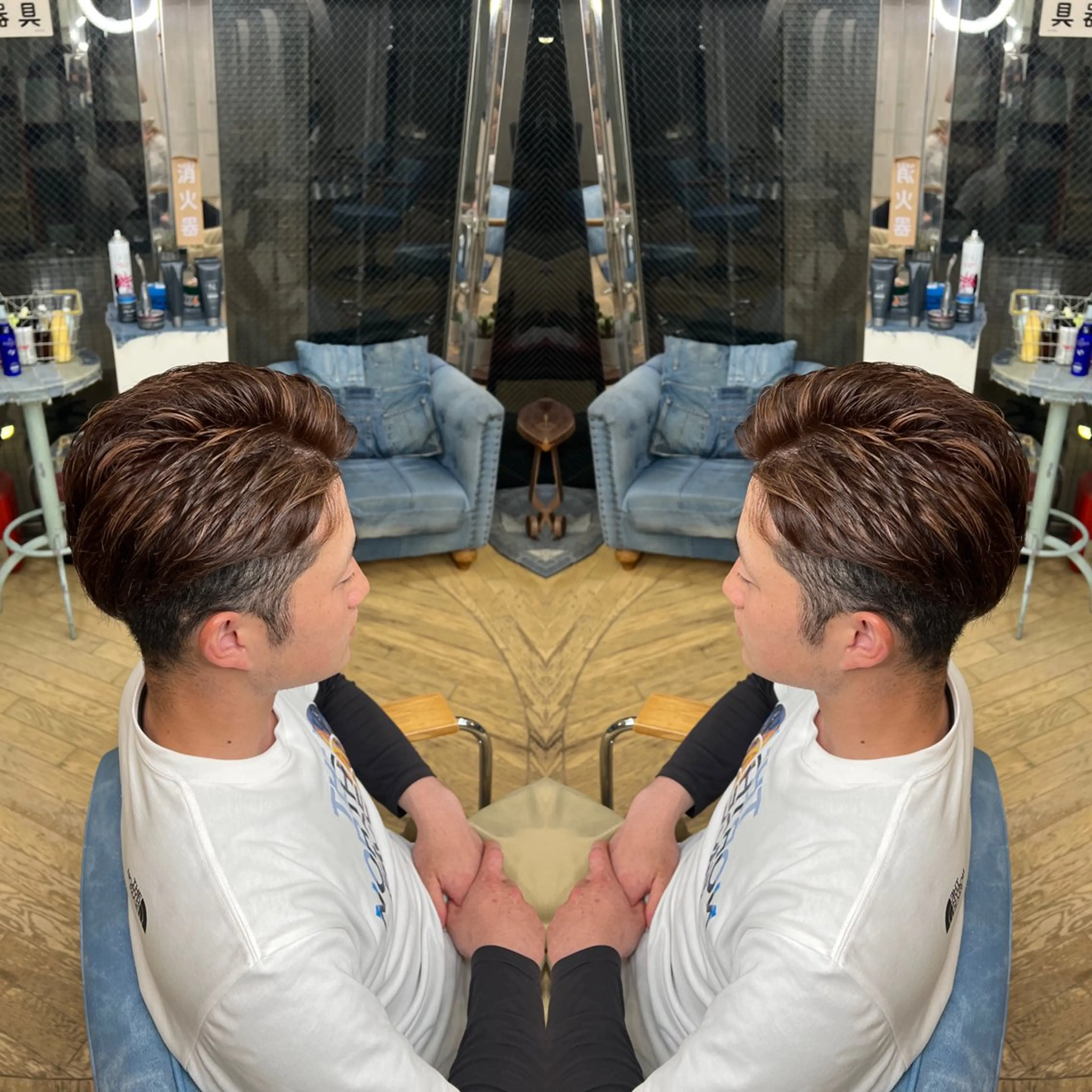 ショート カラー メンズ レイヤー/ボブ/ ミニボブ/AOIのヘアスタイル