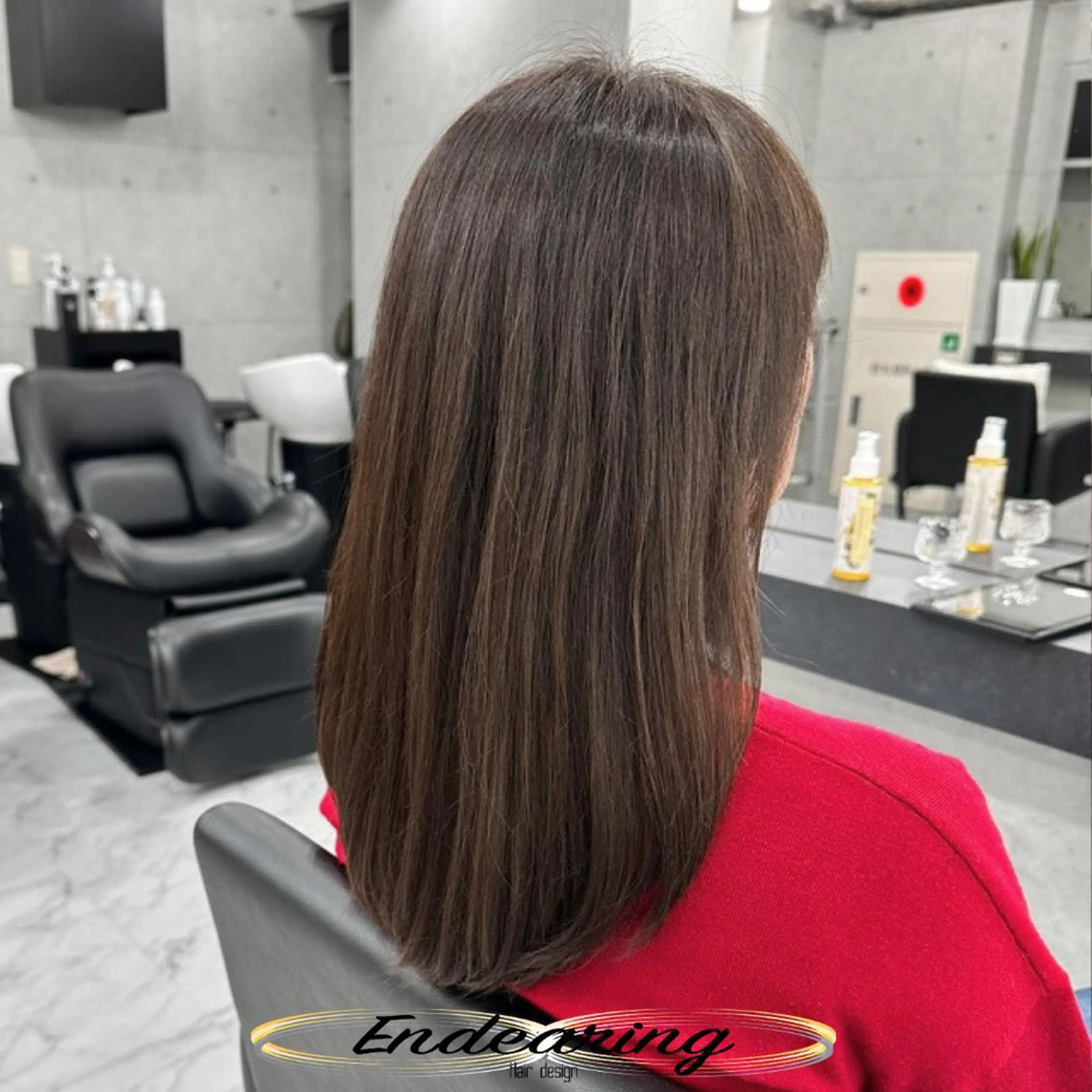 カラー アッシュ ベージュカラー 透明感カラー カット ヘアカラー Endearing 銀座/レイヤーカットのヘアスタイル