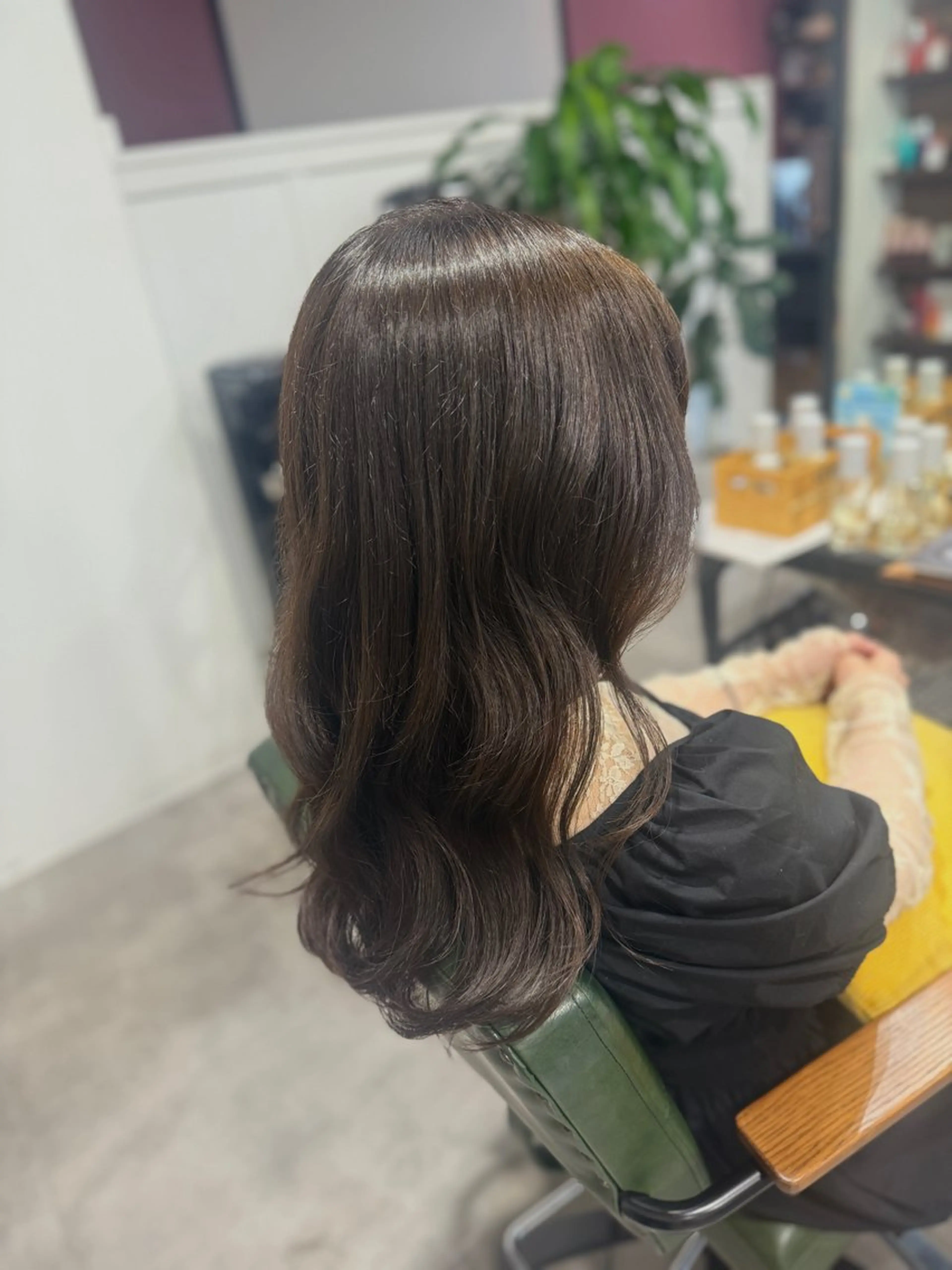 ロング カット ヘアカラー オリーブ🫒レイヤー /平尾/りの‎🤍のヘアスタイル