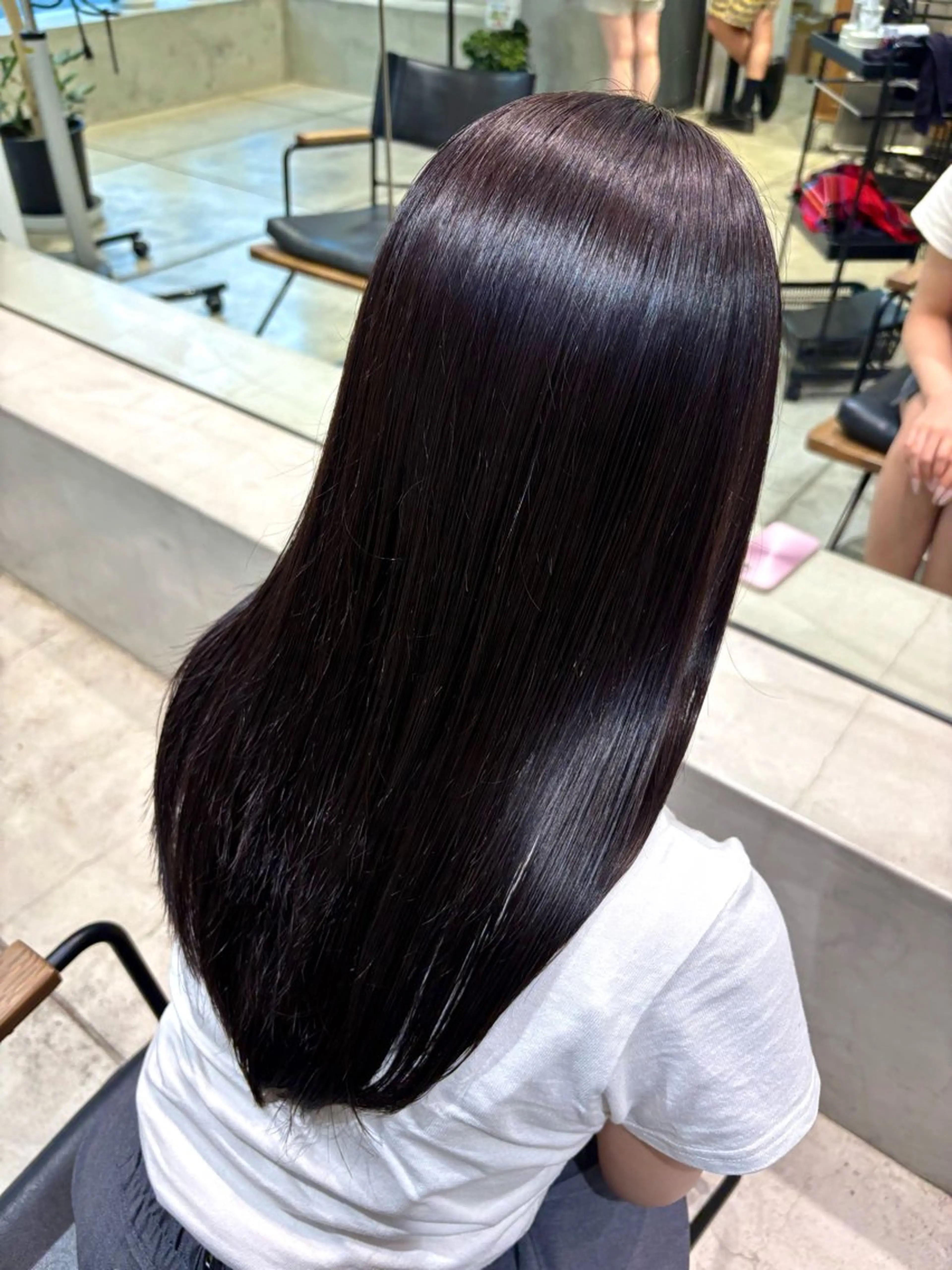 ロング カラー パープルカラー ユウナ🎀レイヤー/ 暖色カラーのヘアスタイル