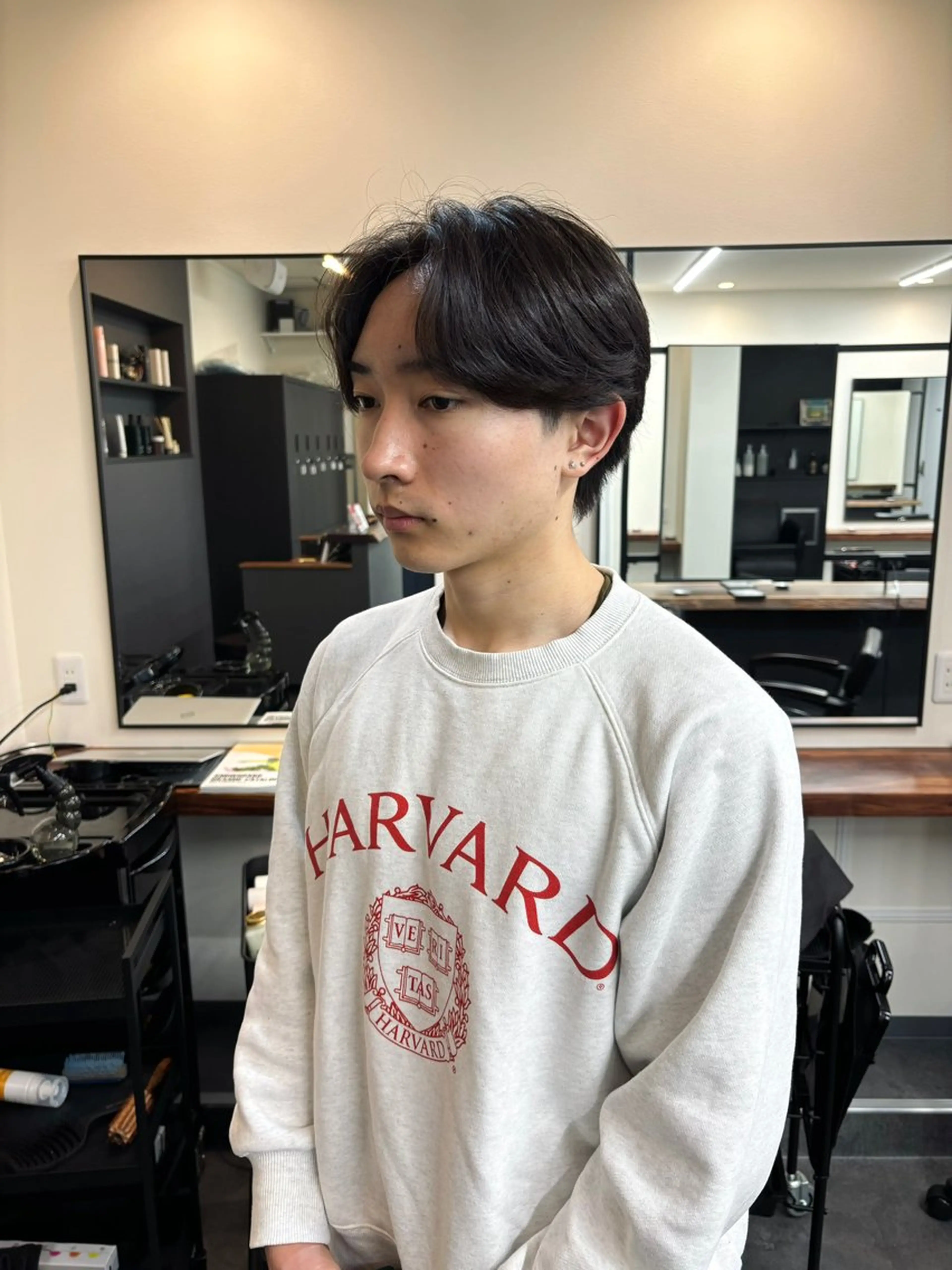 パーマ メンズ カット パーマ スパイキーパーマ 柏NO1 藤本葉のヘアスタイル