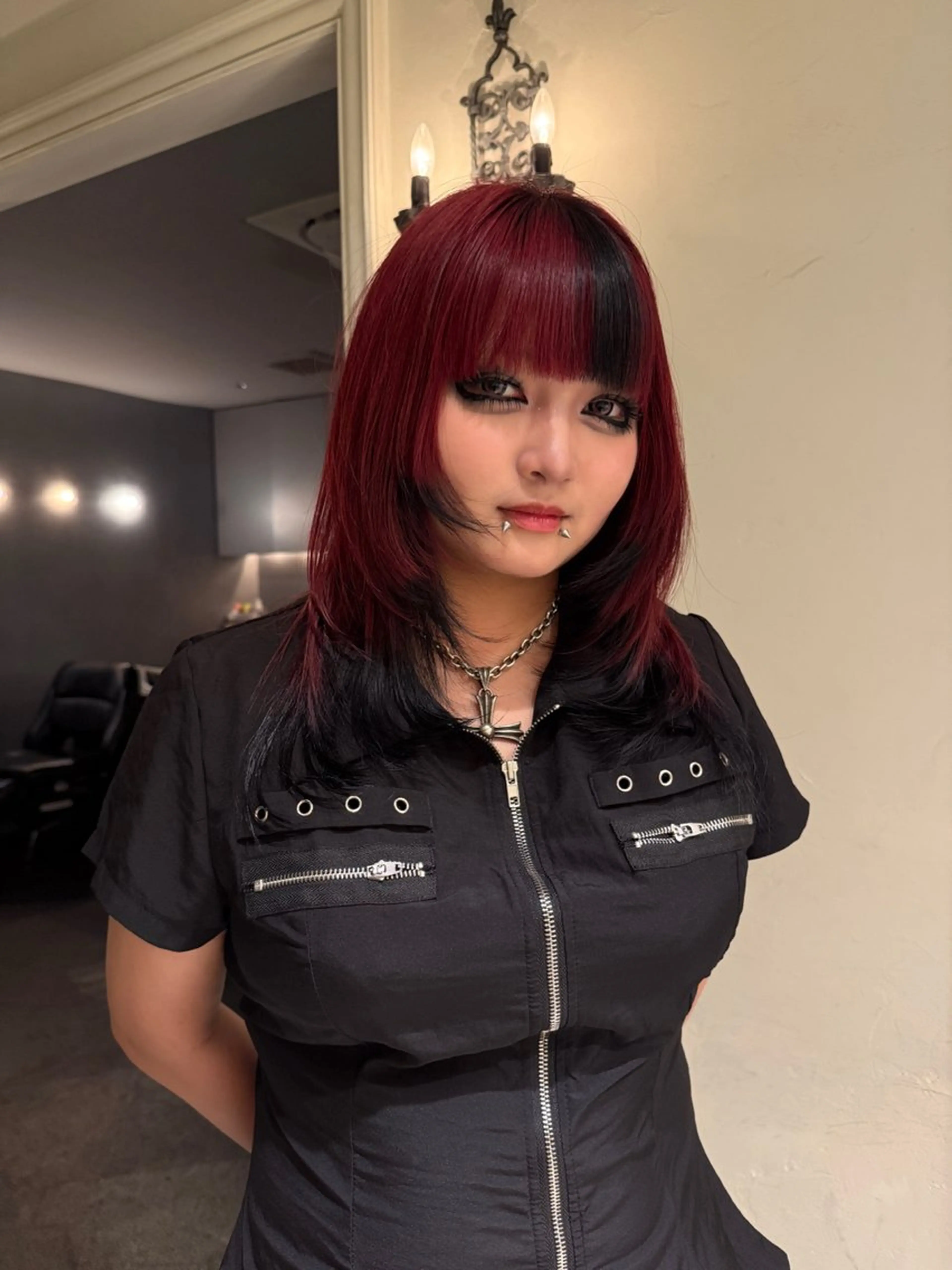 セミロング カラー デザインカラー ヘアカラー 無料ショートカット 募集中📛杏のヘアスタイル