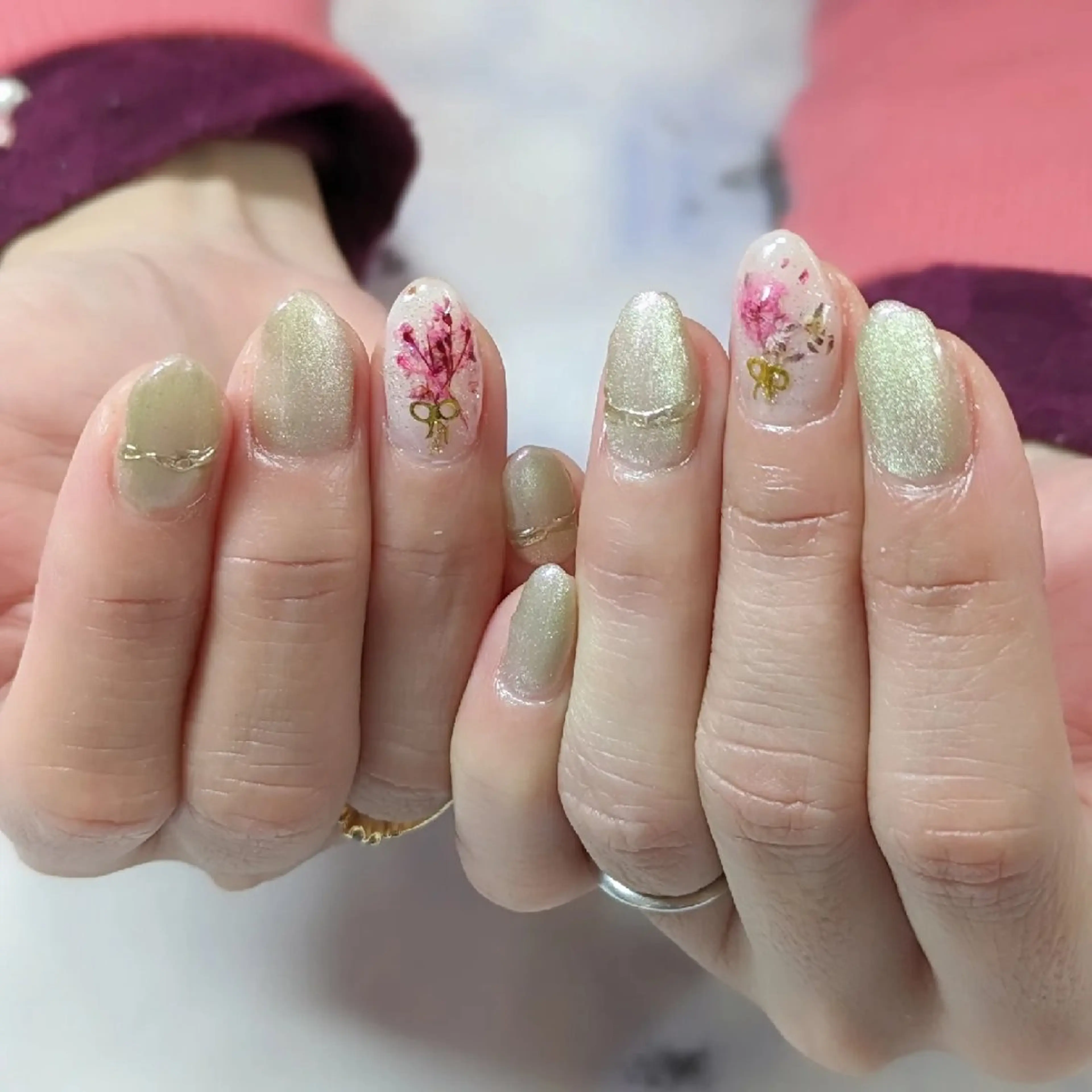 ネイル フラワーネイル 春ネイル m&pPrivate nailsalonのネイルデザイン