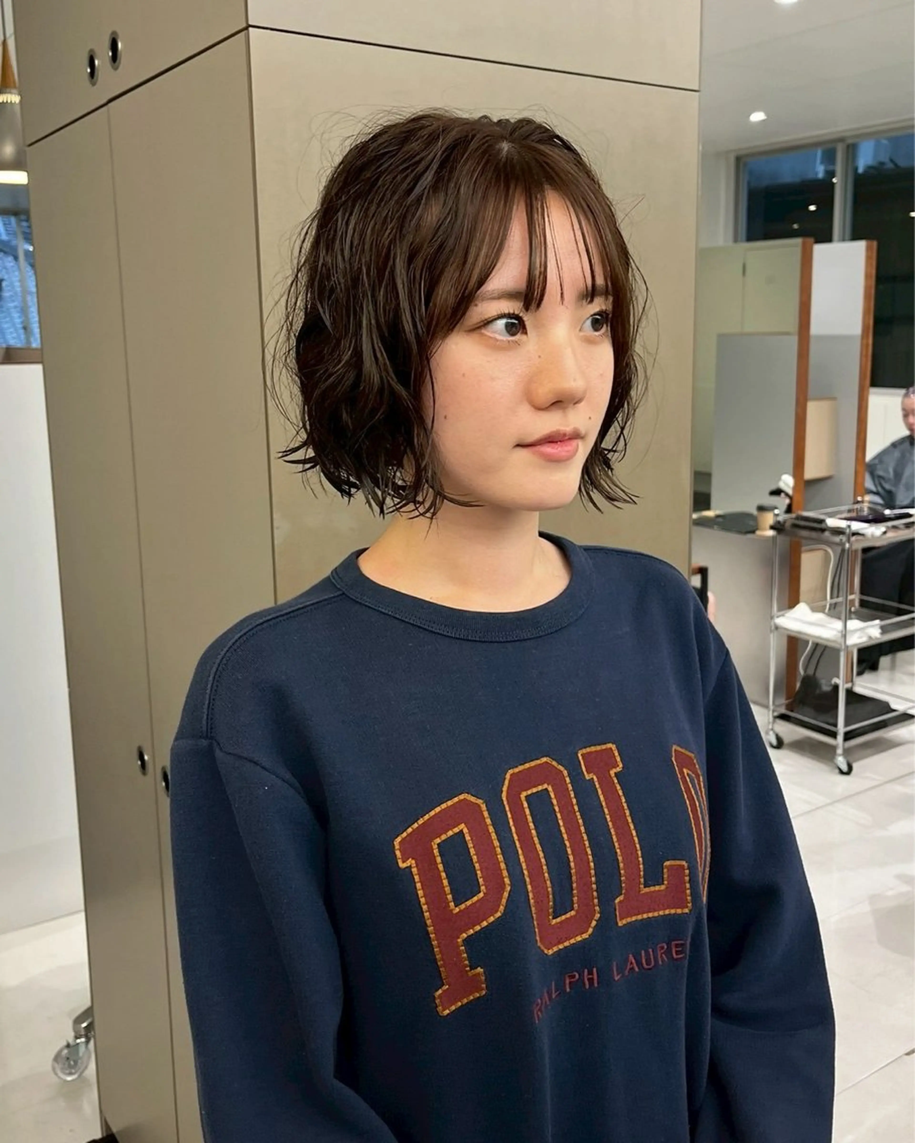 ショート パーマ ボブ パーマ 高発色ブリーチ/ ハイレイヤー🪽aiのヘアスタイル