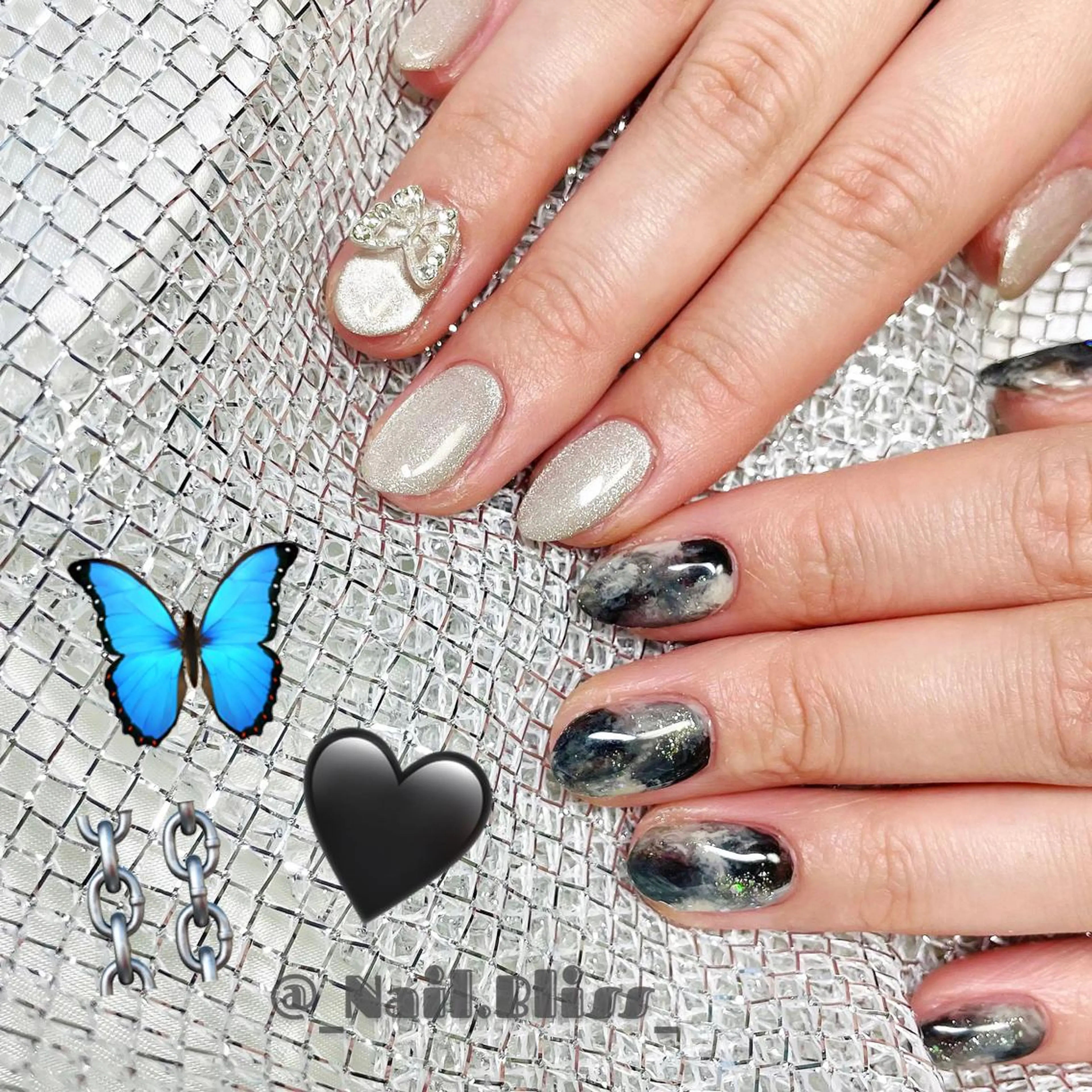 ネイル マグネットネイル ハンドネイル NAIL BLISSのネイルデザイン