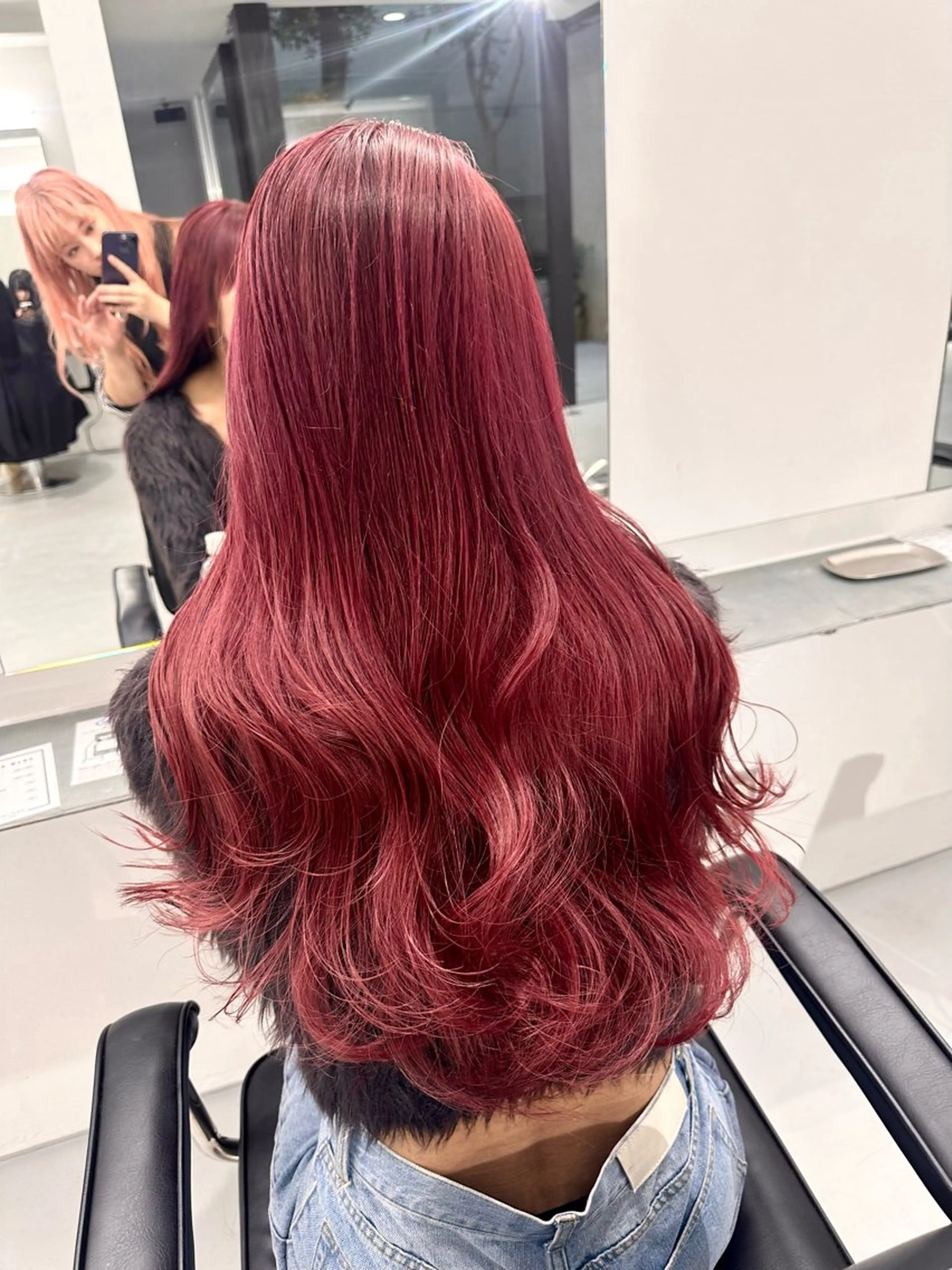 ロング カラー ヘアカラー トリートメント ピンクベージュ/新潟 万代/高橋桃葉🍑のヘアスタイル