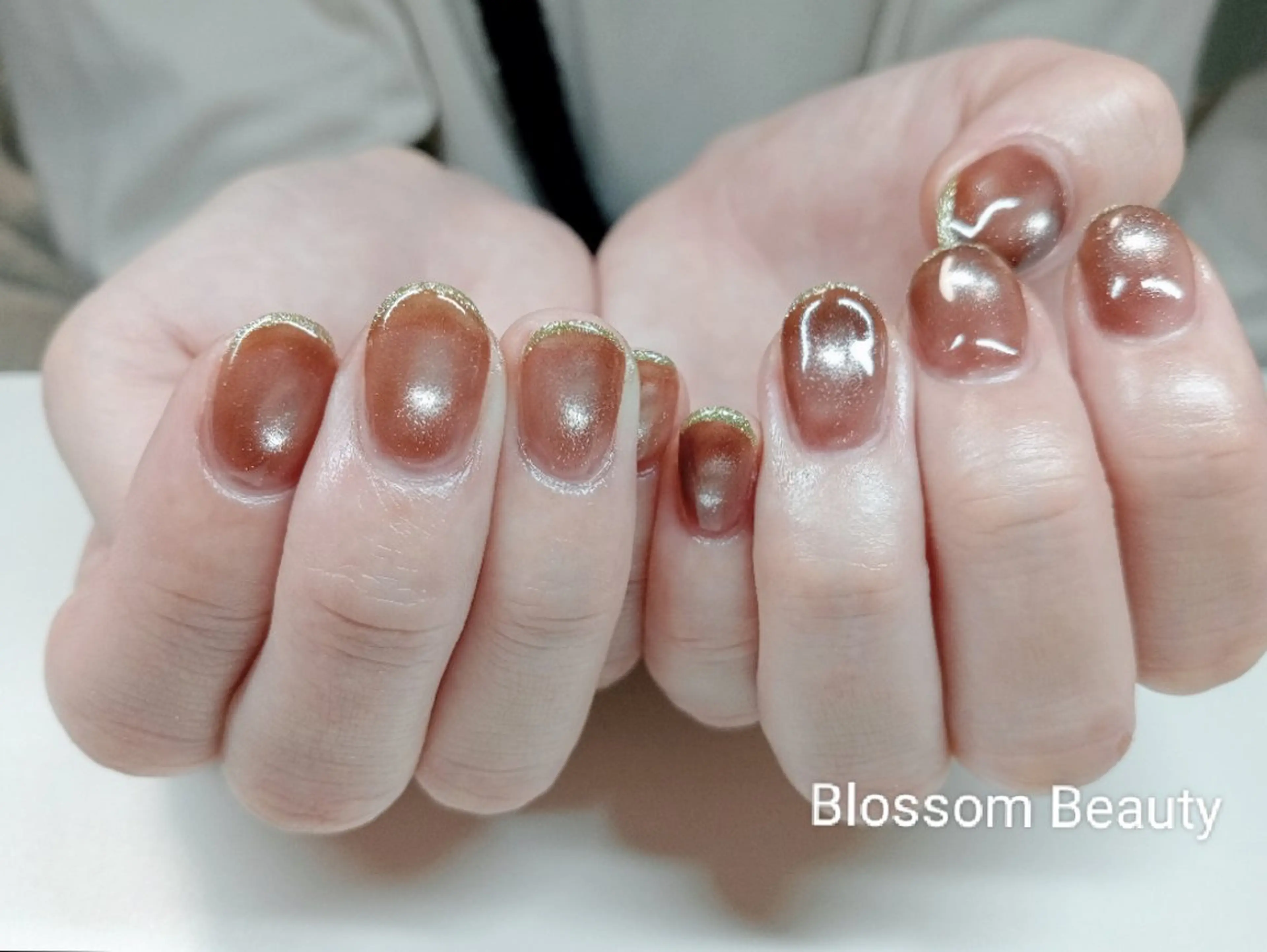 ネイル フレンチネイル マグネットネイル Blossom Beauty eriのネイルデザイン