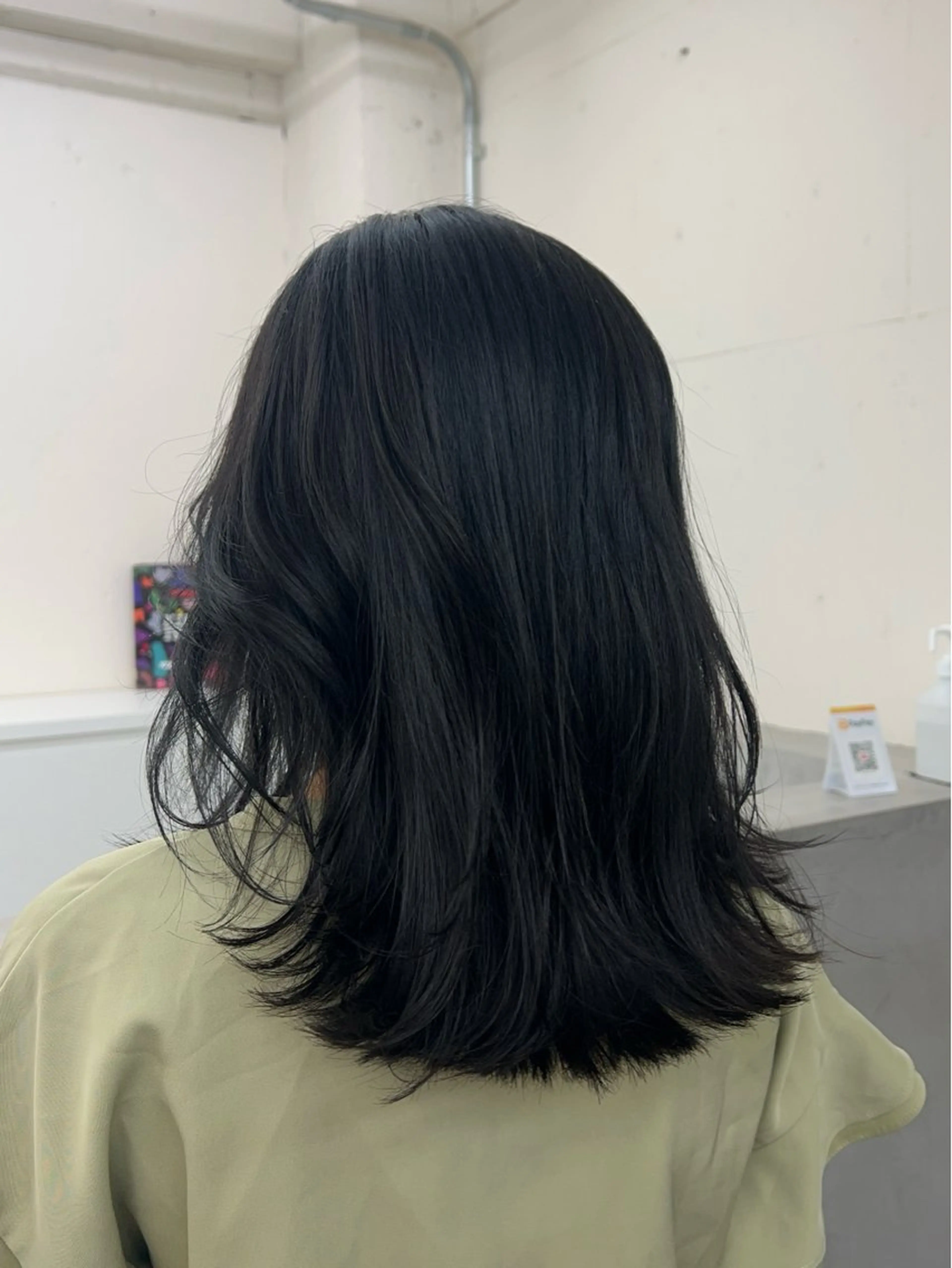 ミディアム カラー 黒髪 ブルーカラー 💖艶韓国ヘア /新宿/山下颯子💖のヘアスタイル