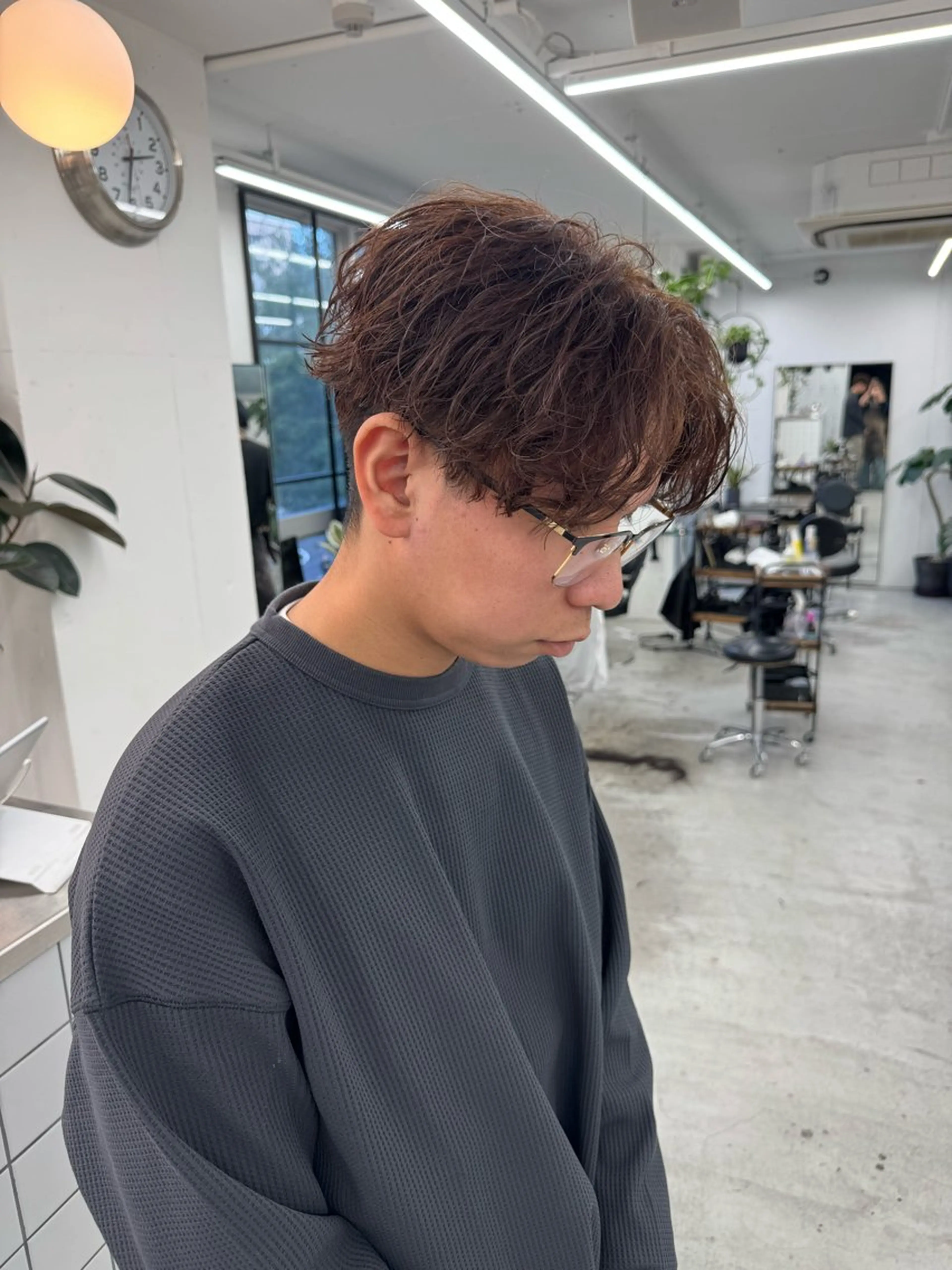 メンズ カット パーマ 矢場町/メンズ/暖色 /chinatsu.のヘアスタイル