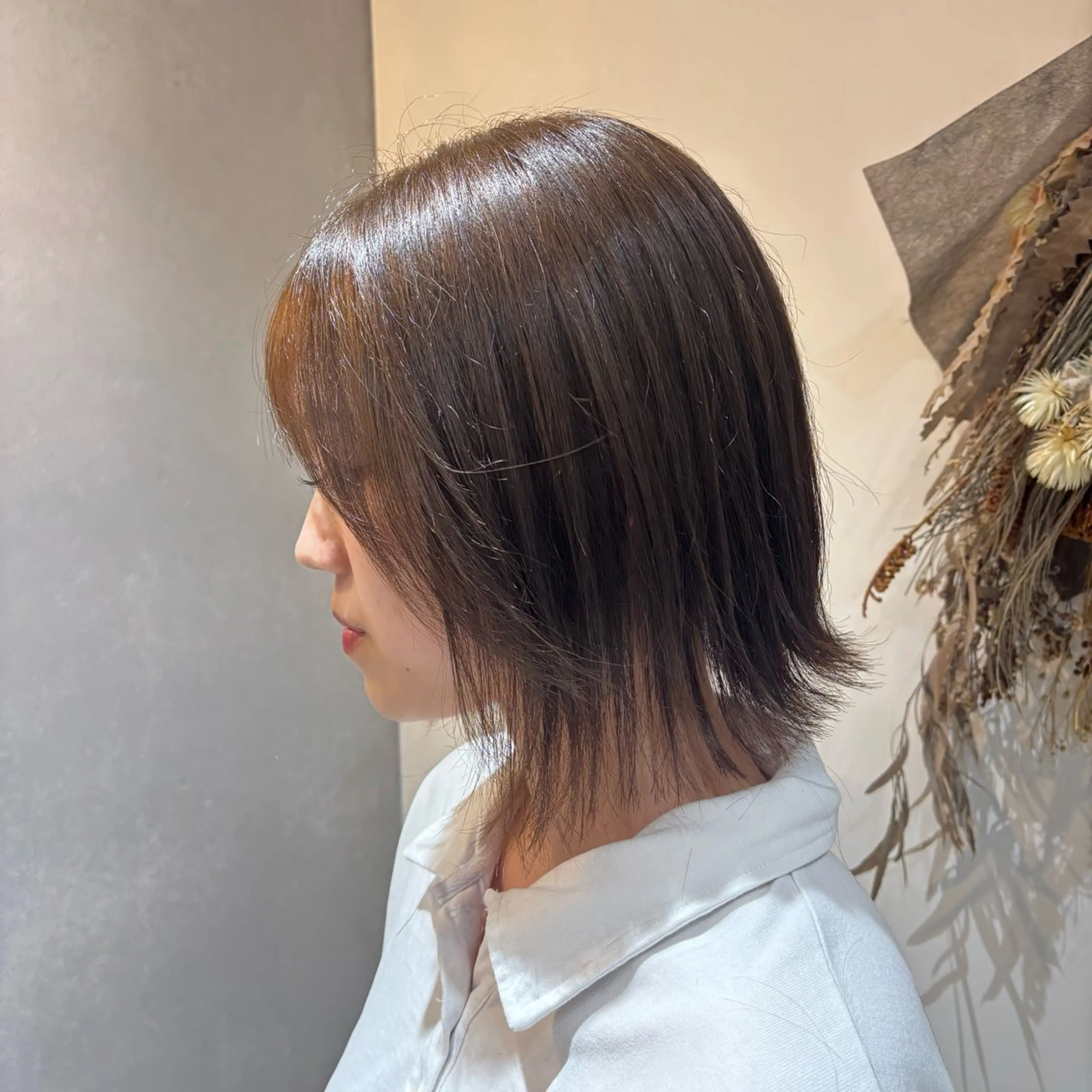 ミディアム カラー 田村 愛彩のヘアスタイル