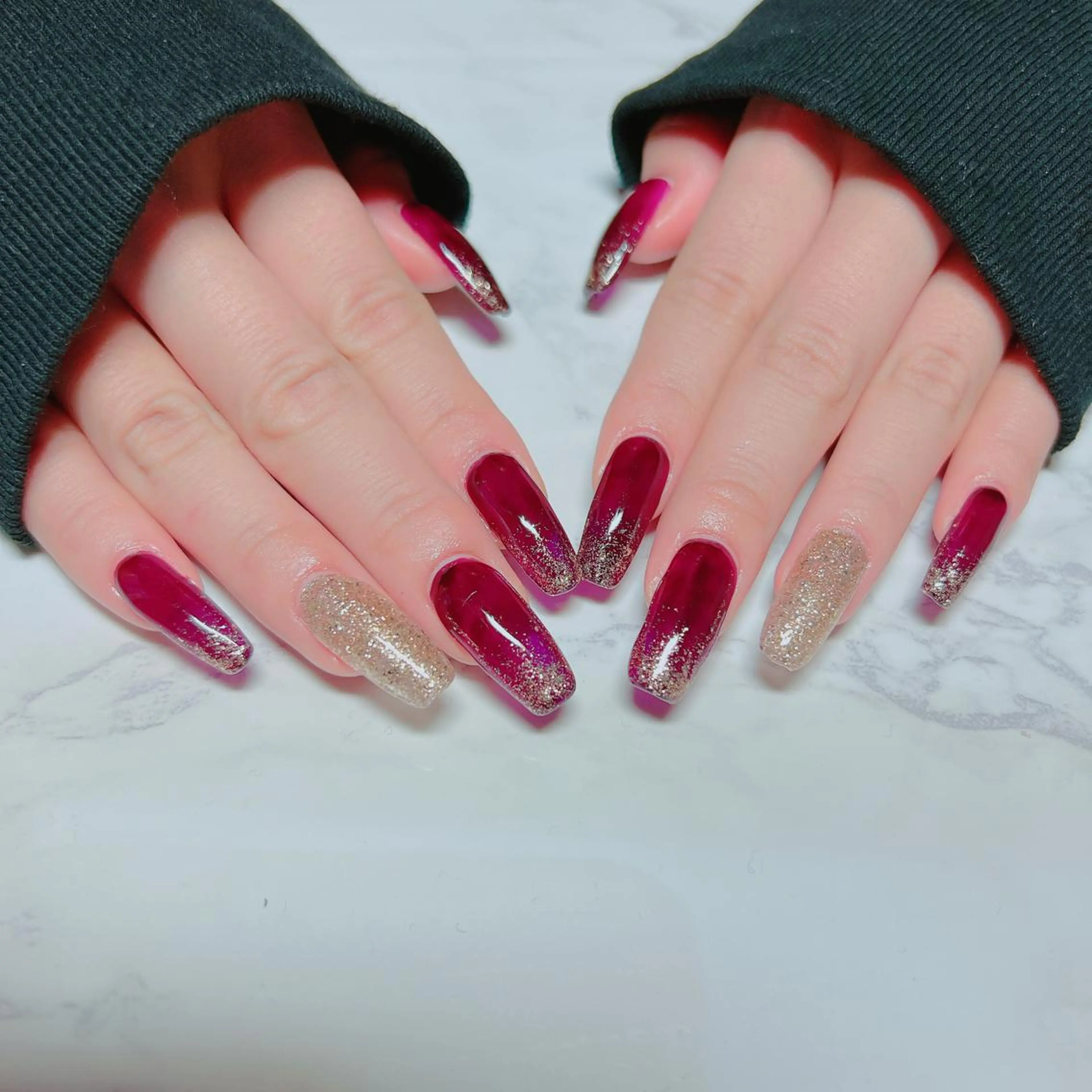 ネイル ロングネイル スカルプネイル ネイルチップ ハンドネイル たきぐち みちこのネイルデザイン