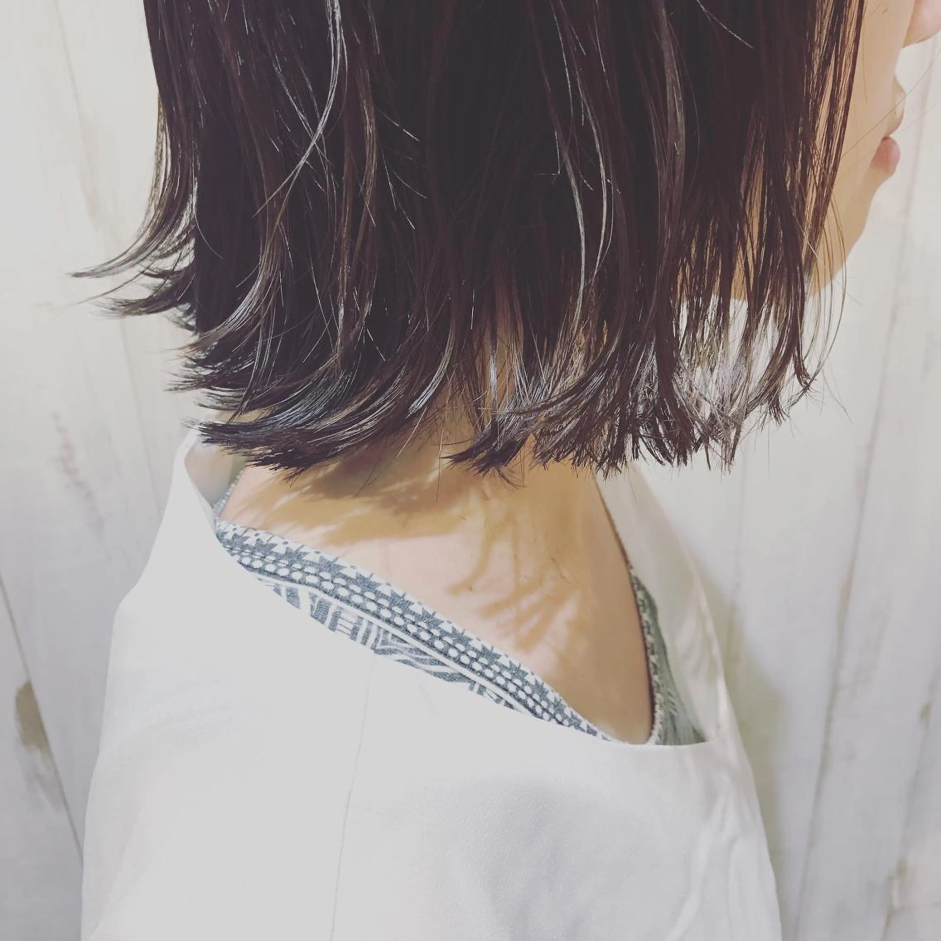 ミディアム 切りっぱなしボブ ボブ 庄司 美佑樹のヘアスタイル