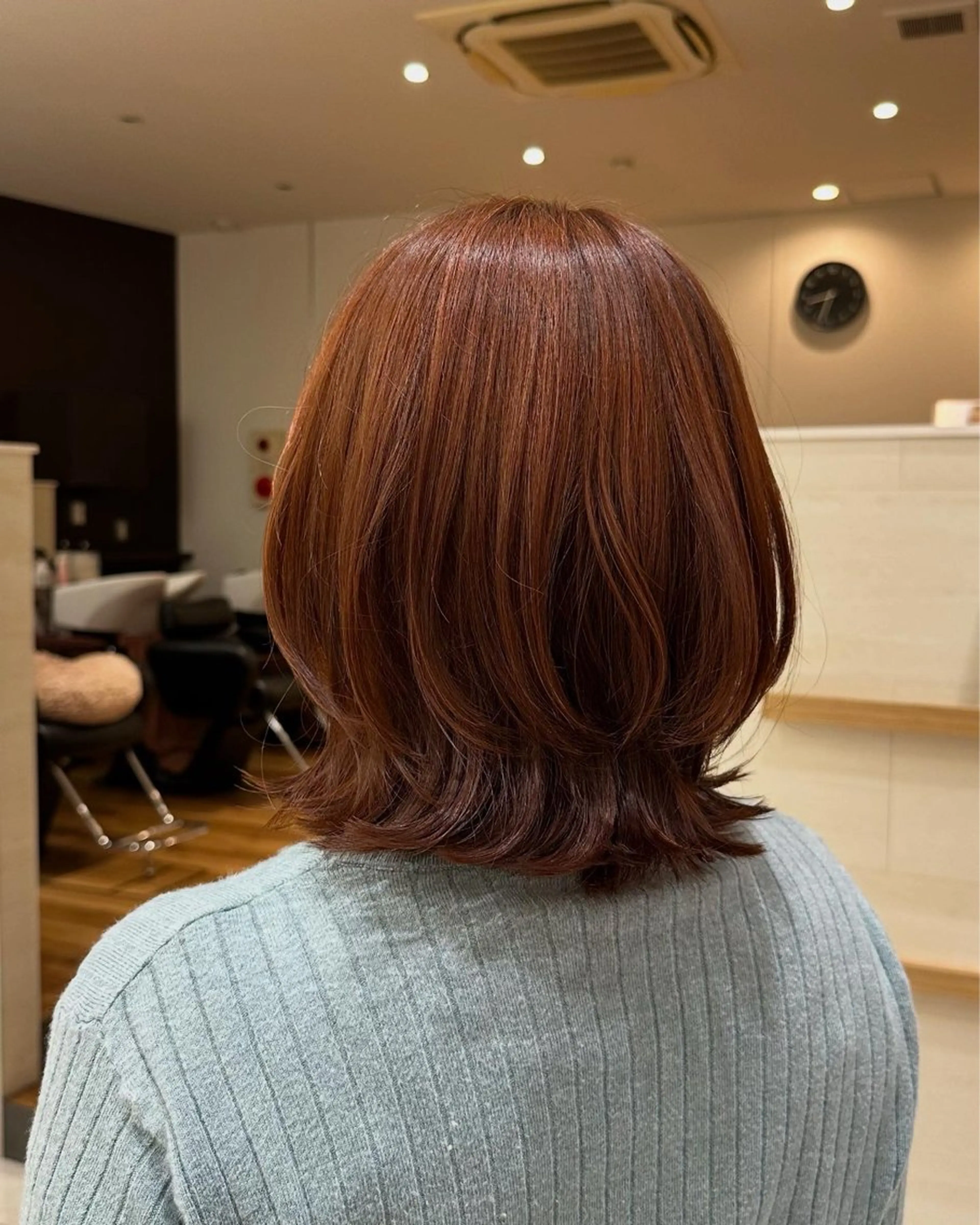 カラー ブラウンカラー オレンジ オレンジブラウン ヘアカラー 艶髪/ブリーチなし Wカラー🌺yuiのヘアスタイル