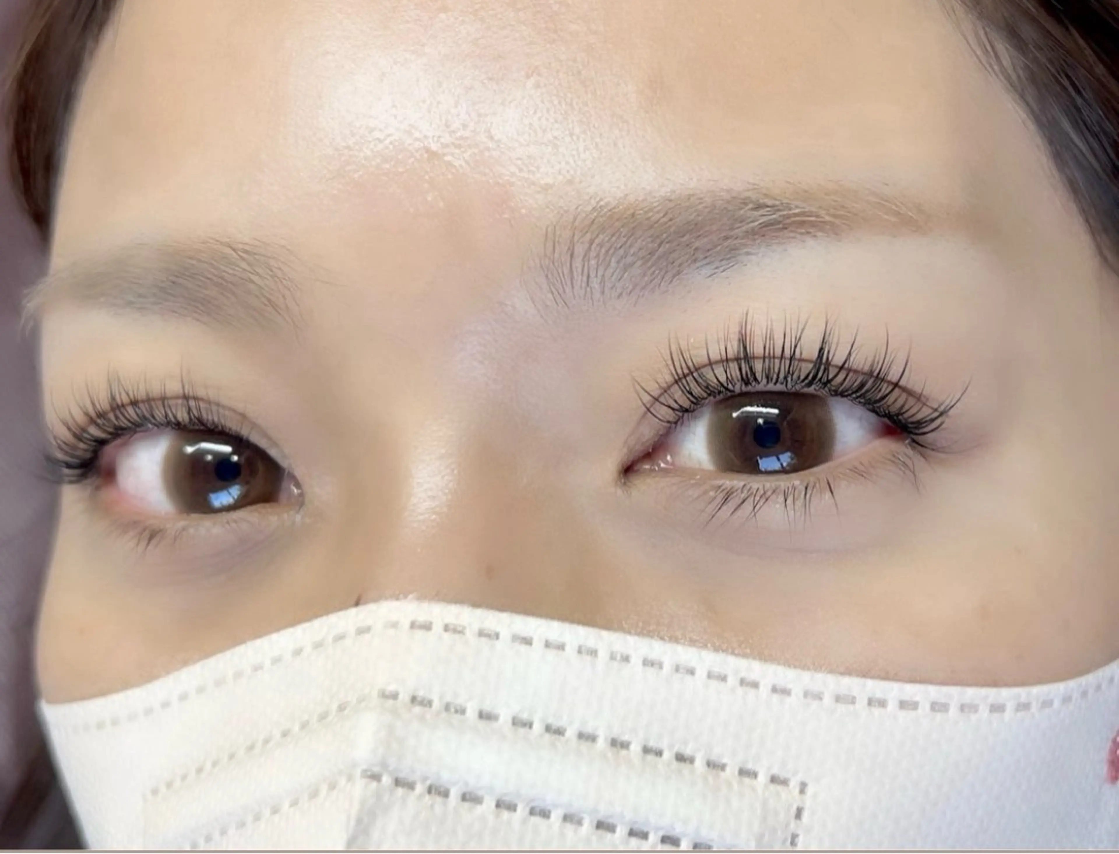 パーマ→エクステ40本の写真