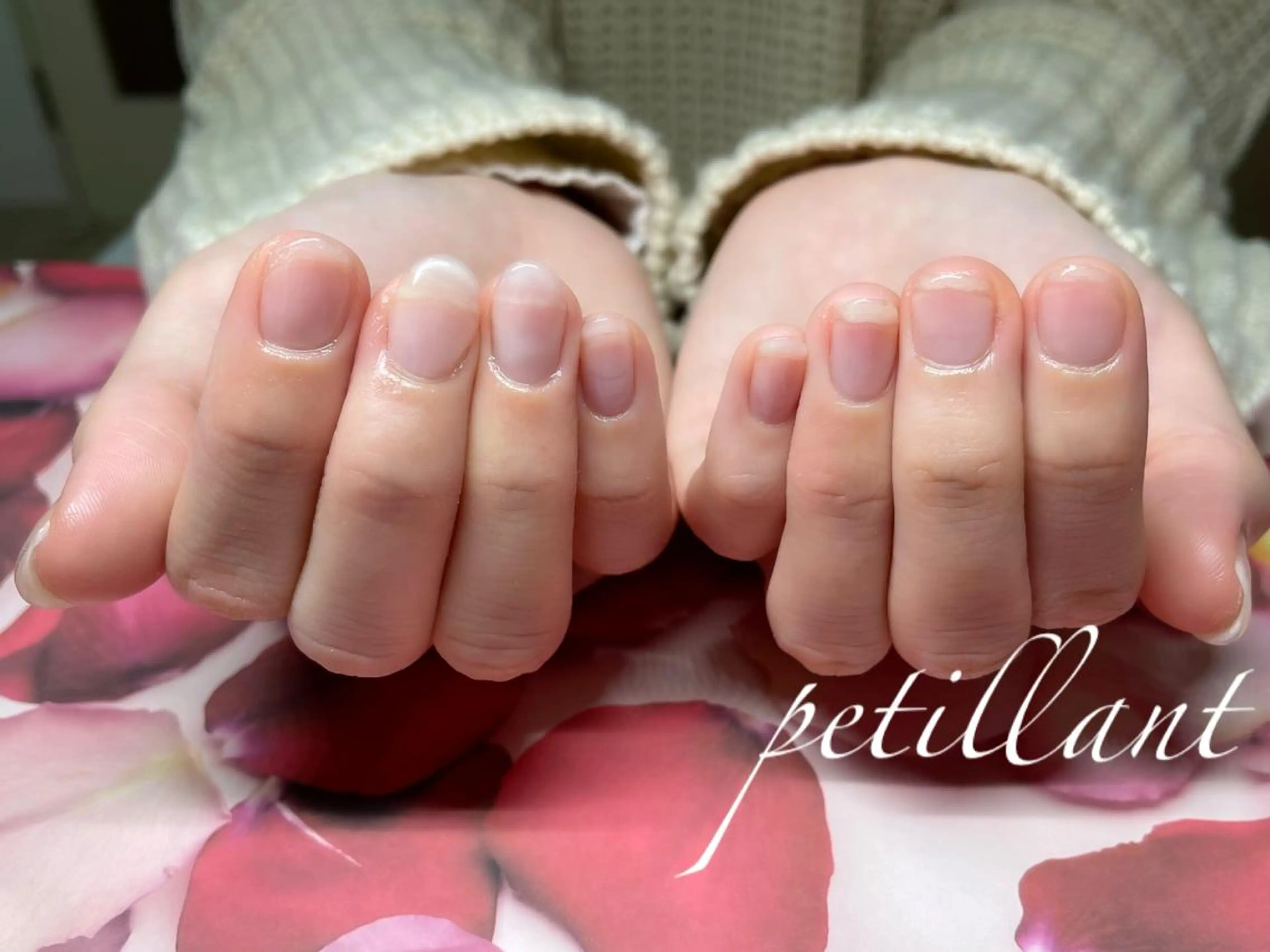 ネイル 長さ出し ハンドネイル ハンドケア petillant所属・nail salon petillantのネイルデザイン