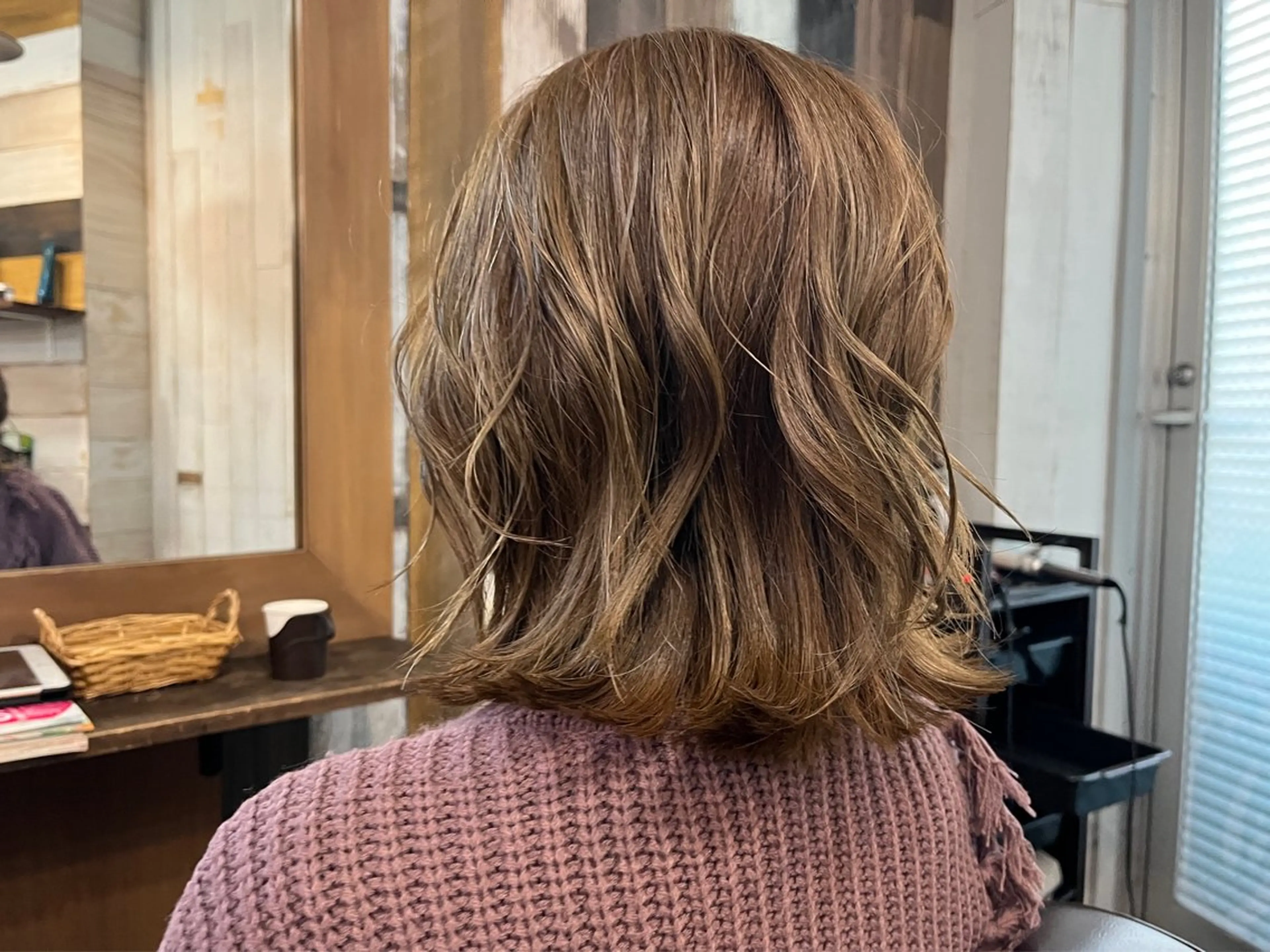 ミディアム カラー カット ヘアカラー トリートメント uchiyama kenのヘアスタイル