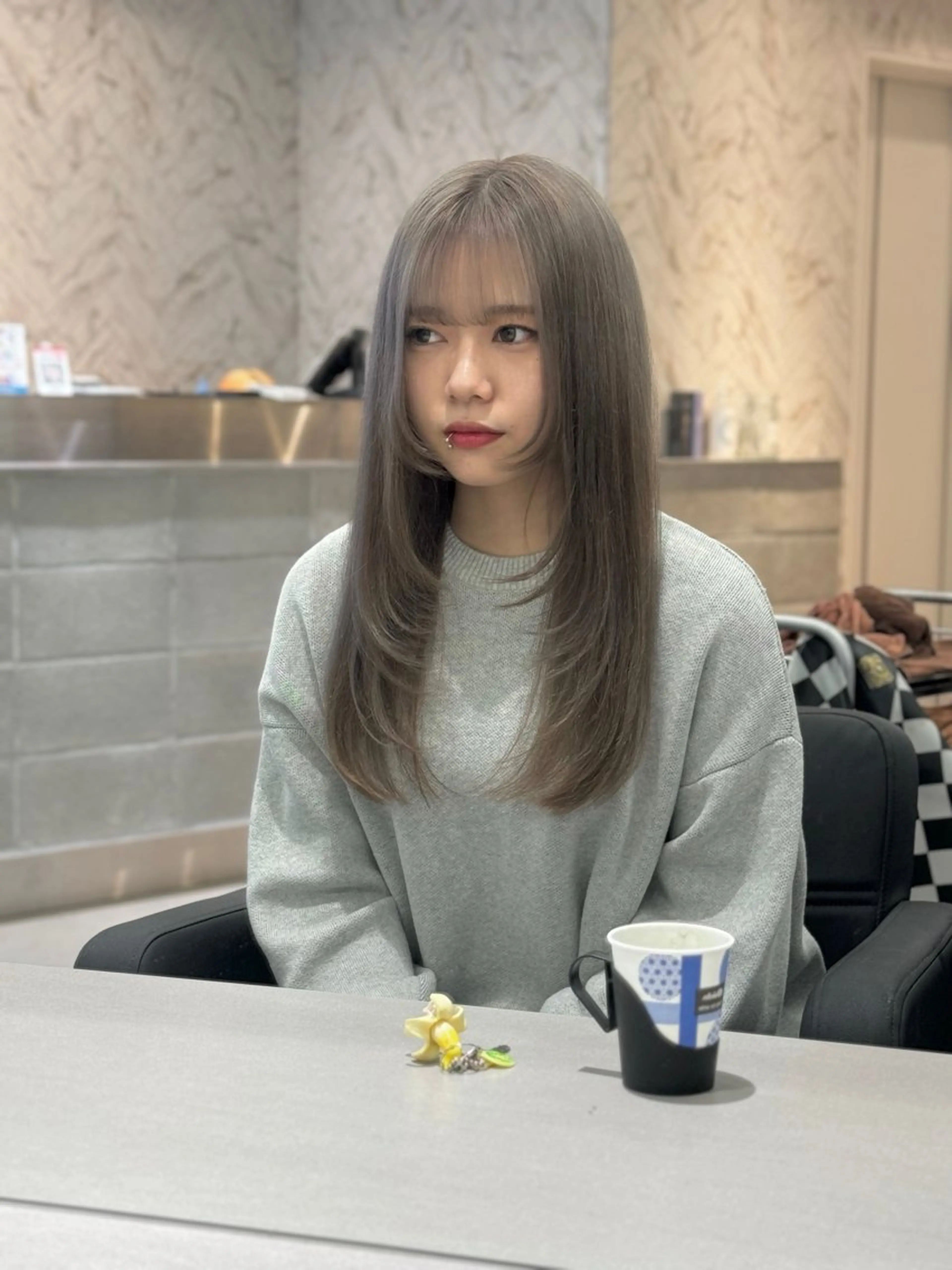 ロング カラー ヘアカラー トリートメント 店長　MANAMI ／ブリーチ／骨格ボブのヘアスタイル