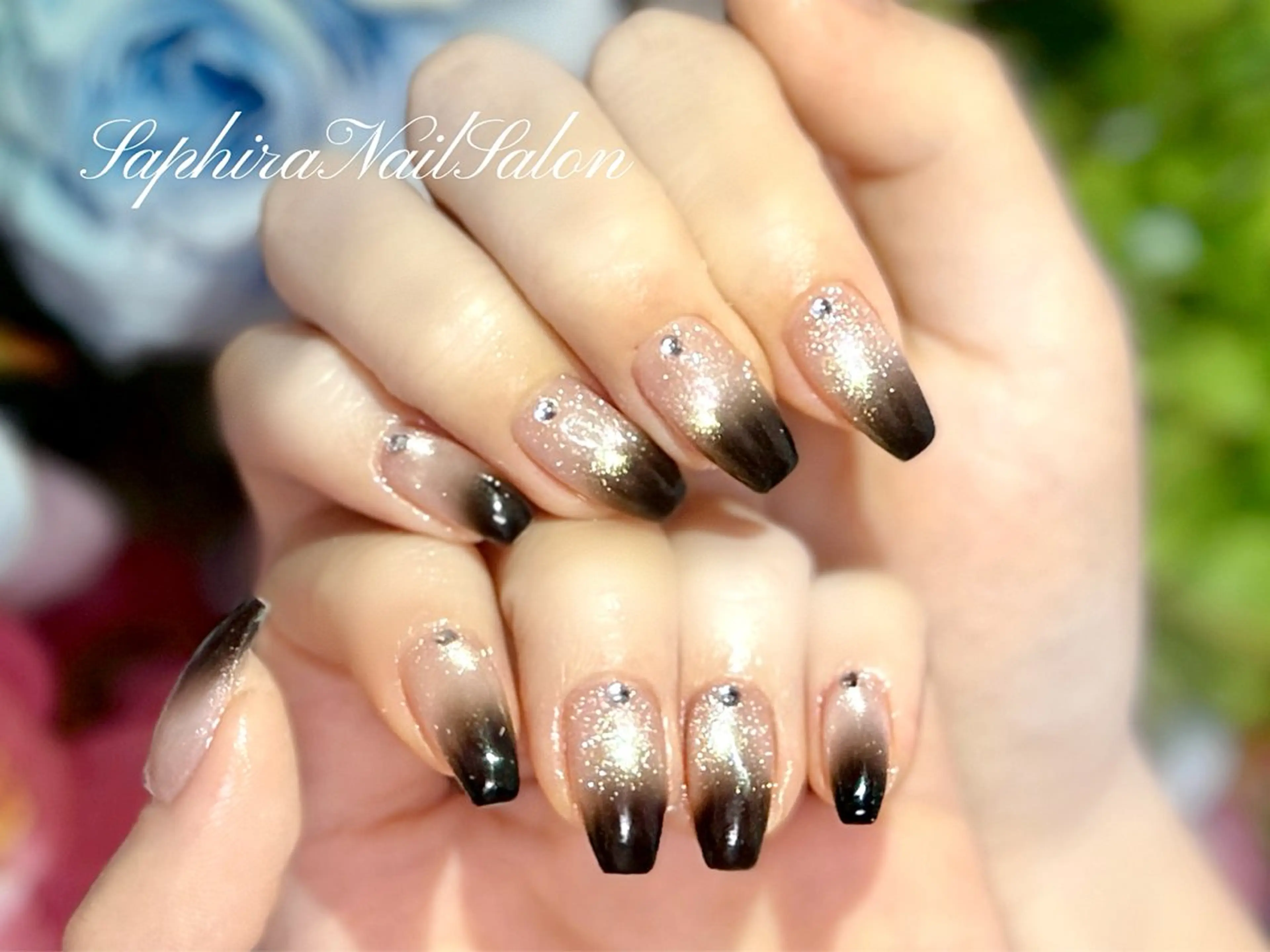 カラー ハンドネイル Saphiraネイル サロン錦糸町のネイルデザイン