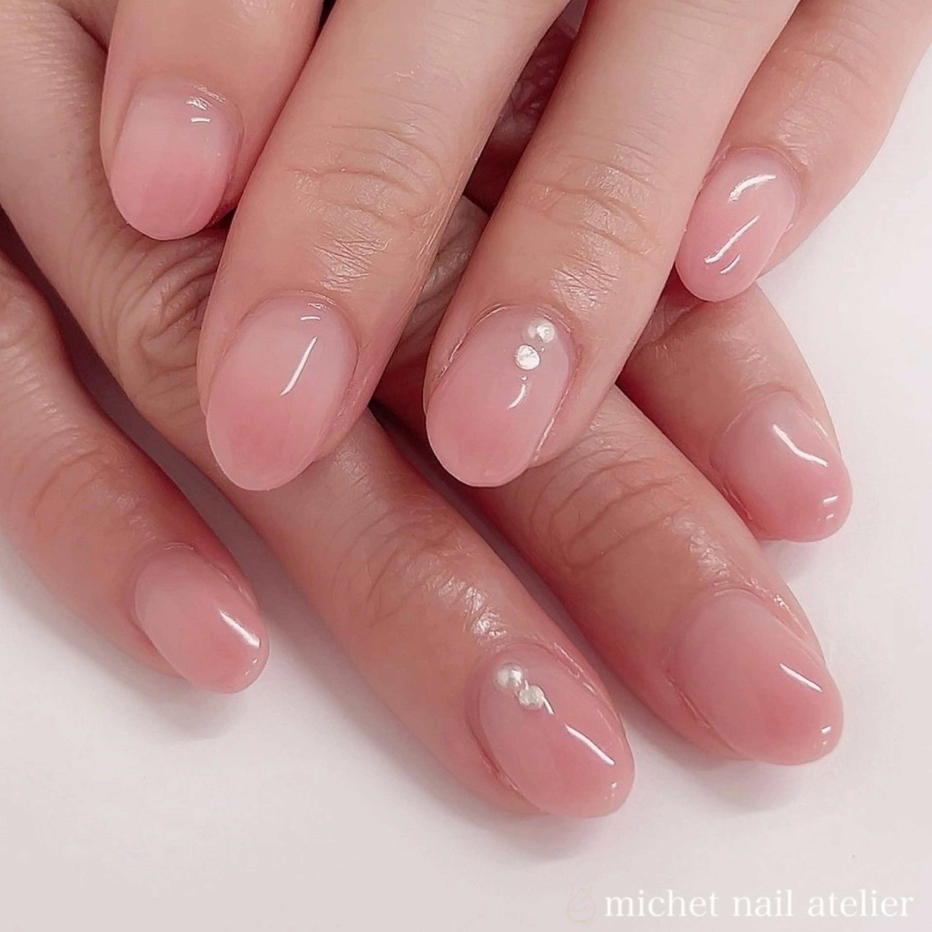 ネイル アートネイル ジェルネイル グラデーション ピンク シンプルネイル ハンドネイル h. rikaのネイルデザイン