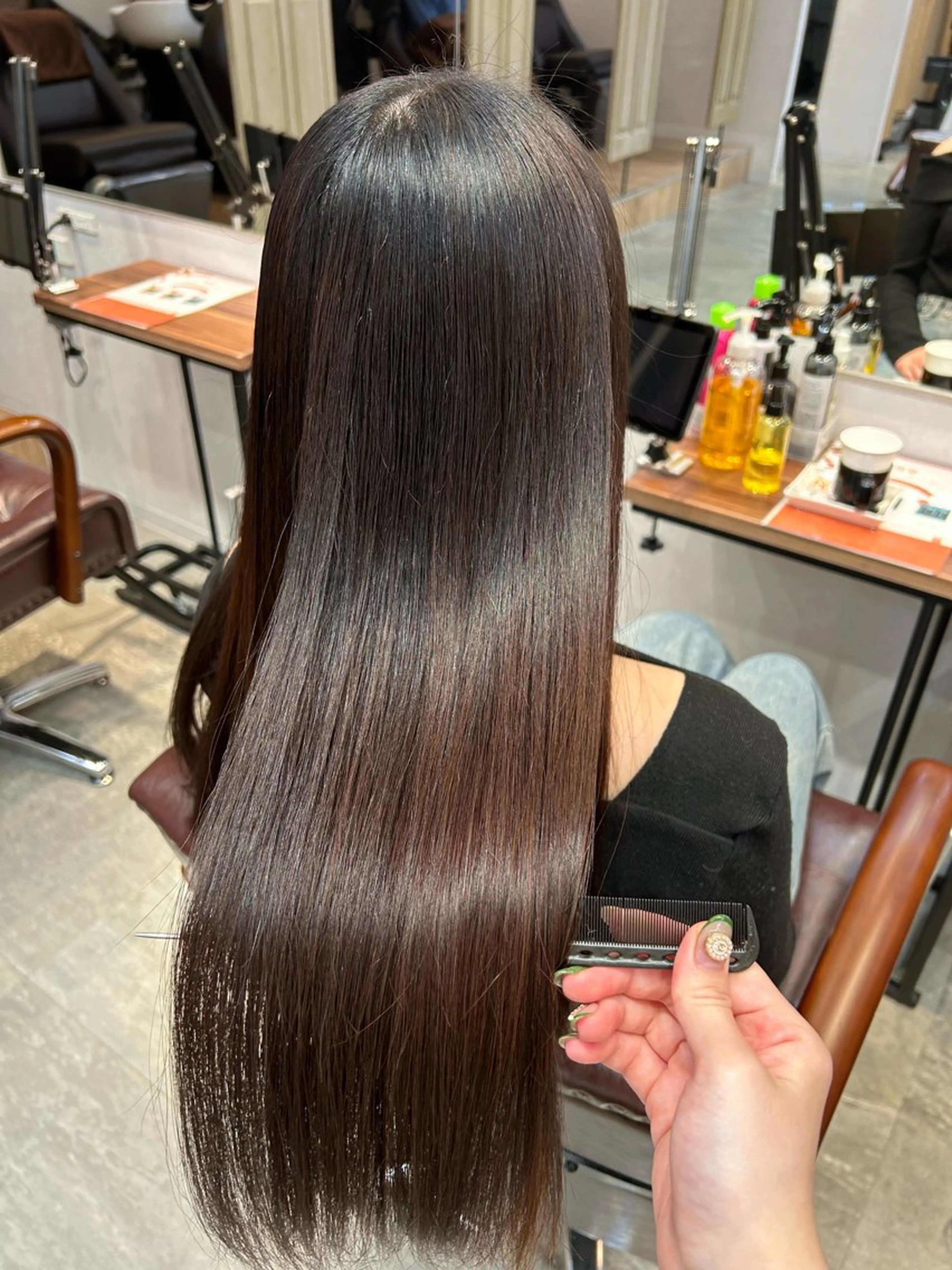 ロング カット 縮毛矯正 トリートメント 愛されハイトーン 🍓YURINAのヘアスタイル