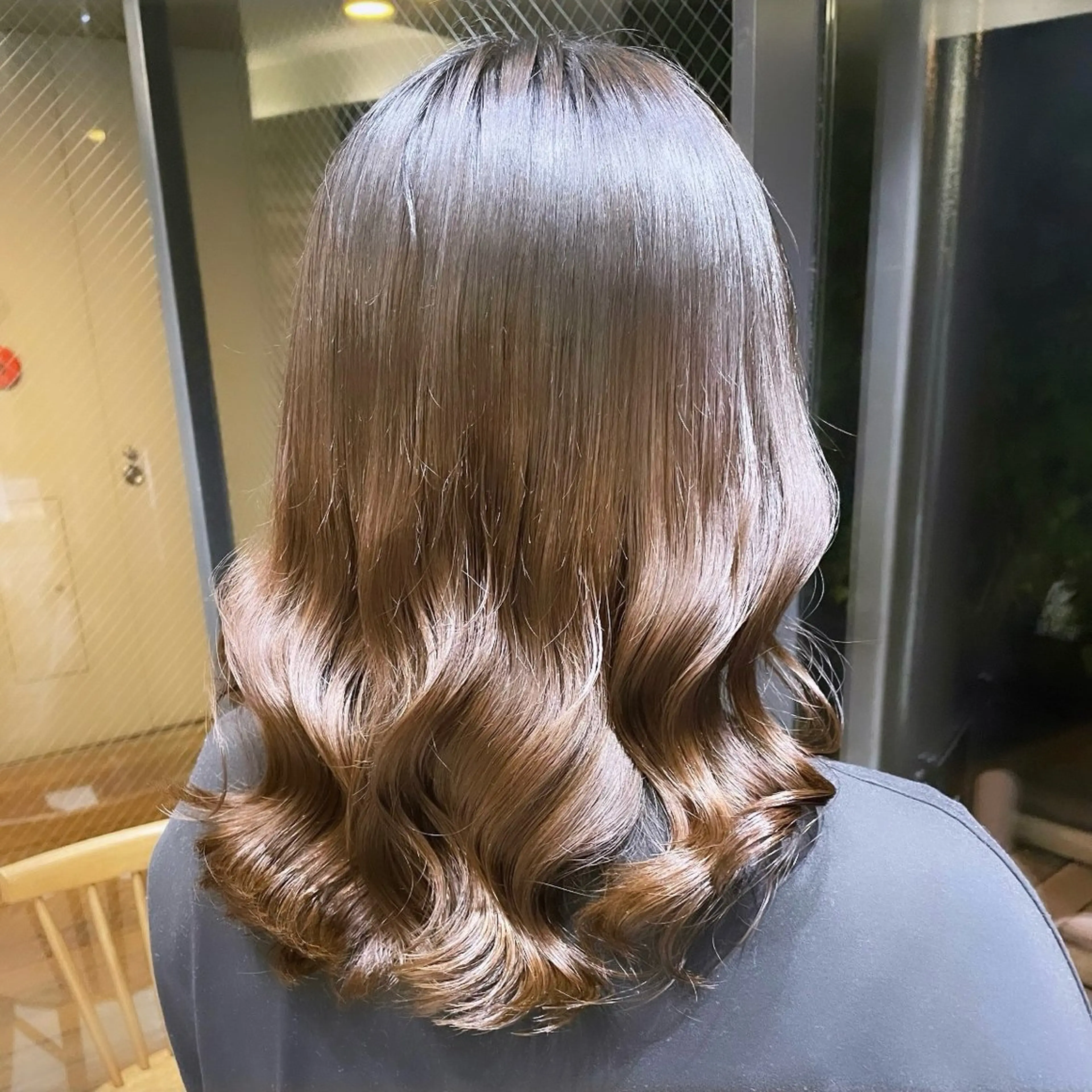 ミディアム パーマ パーマ 韓国風パーマ🌿コテ 巻き風パーマ/るいのヘアスタイル