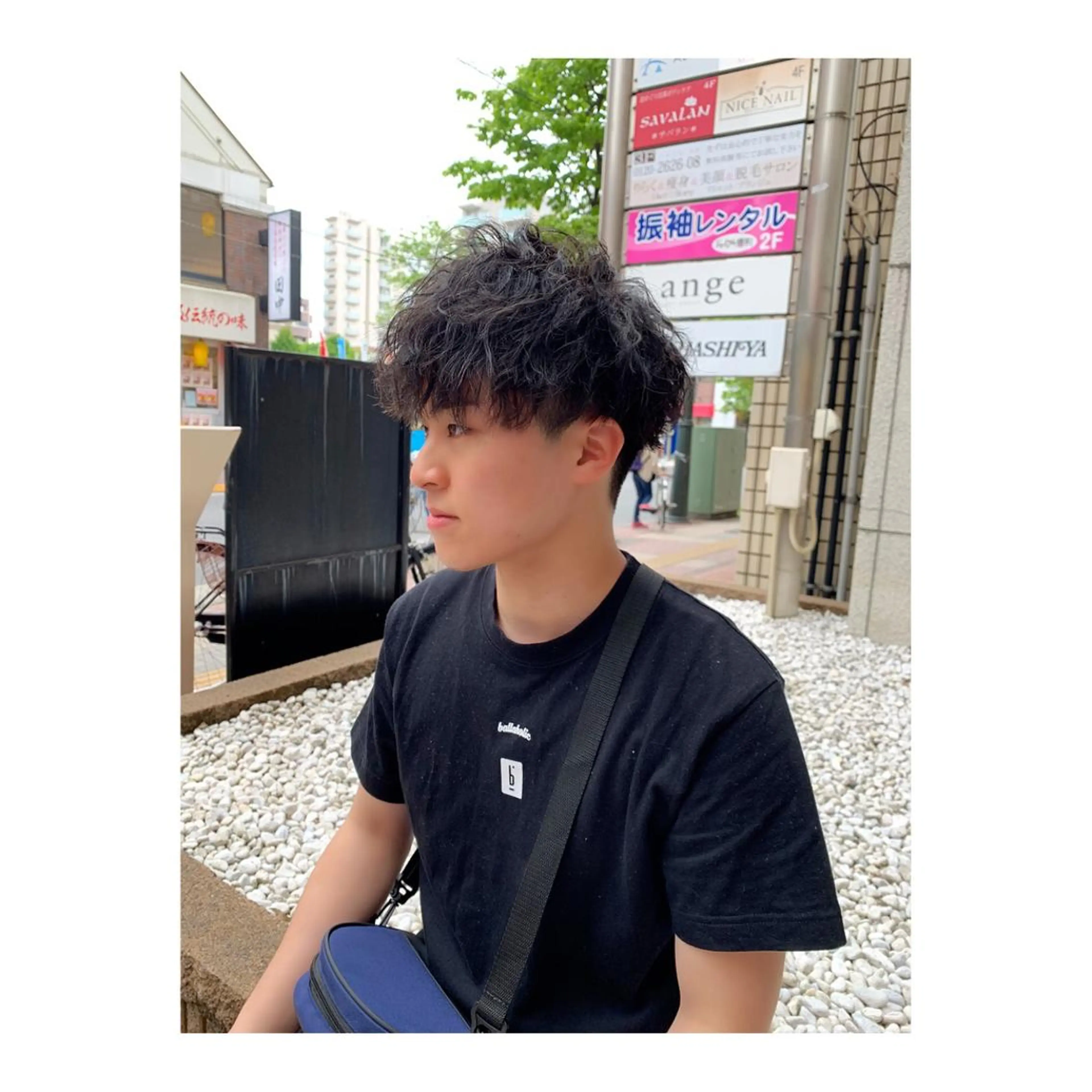 ショート パーマ ヘアアレンジ メンズ ange☞ soutaのヘアスタイル