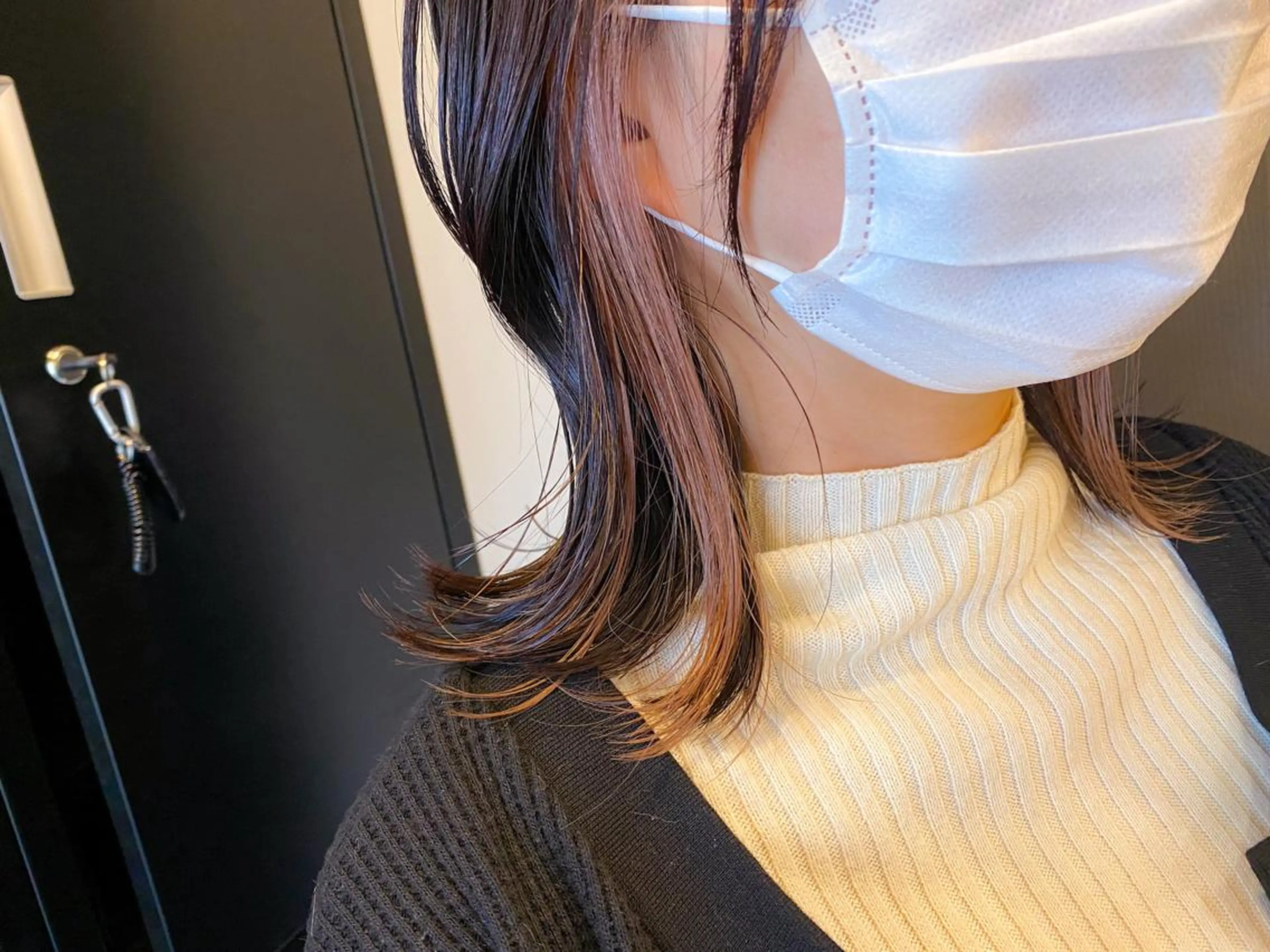 ミディアム カラー ベージュカラー ピンクカラー ピンクベージュ louwe 武藤幸世のヘアスタイル