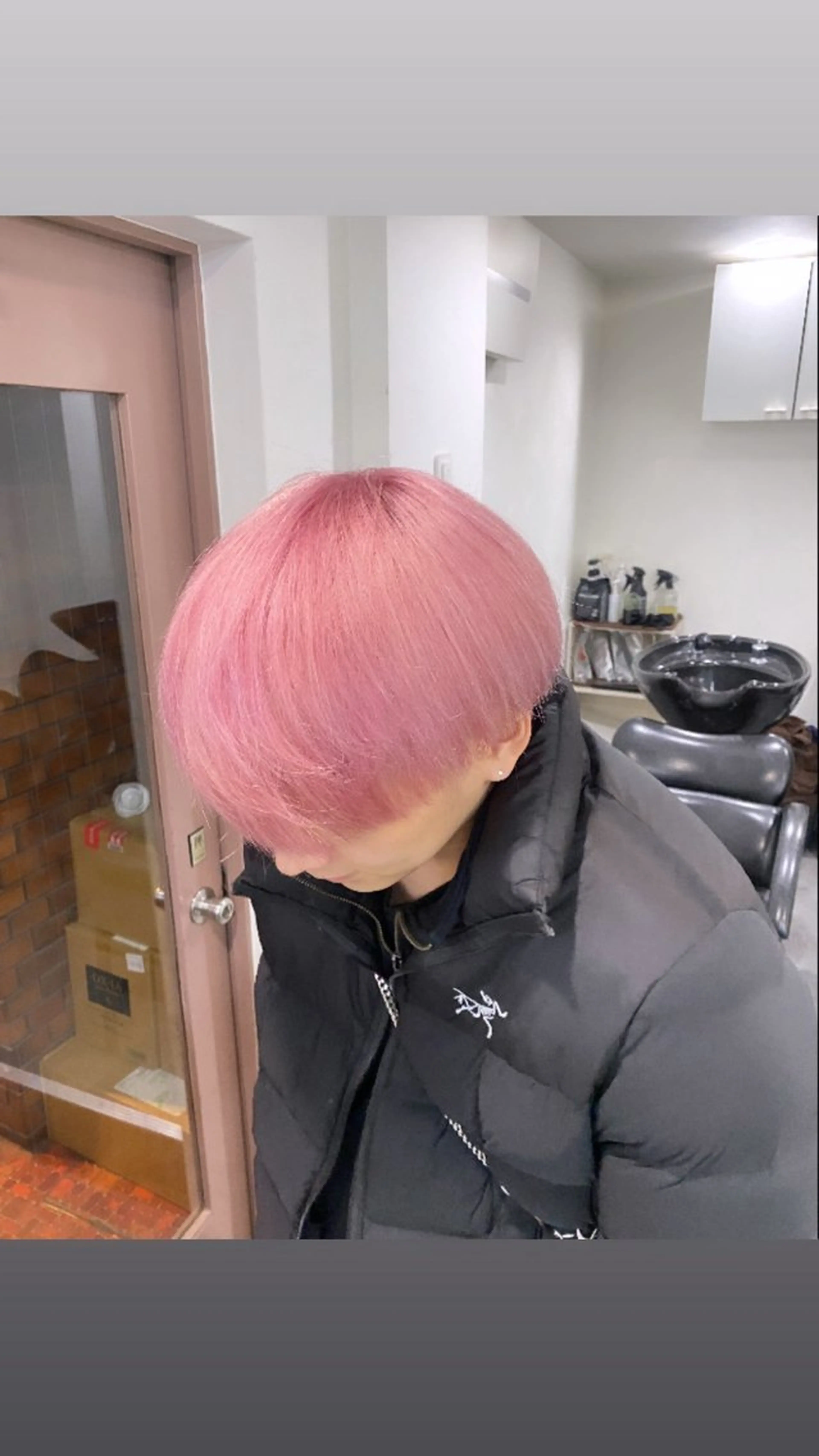 カラー ピンクカラー ヘアカラー ヘアセット Seleneコウキ ブリーチ/ハイトーンのヘアスタイル