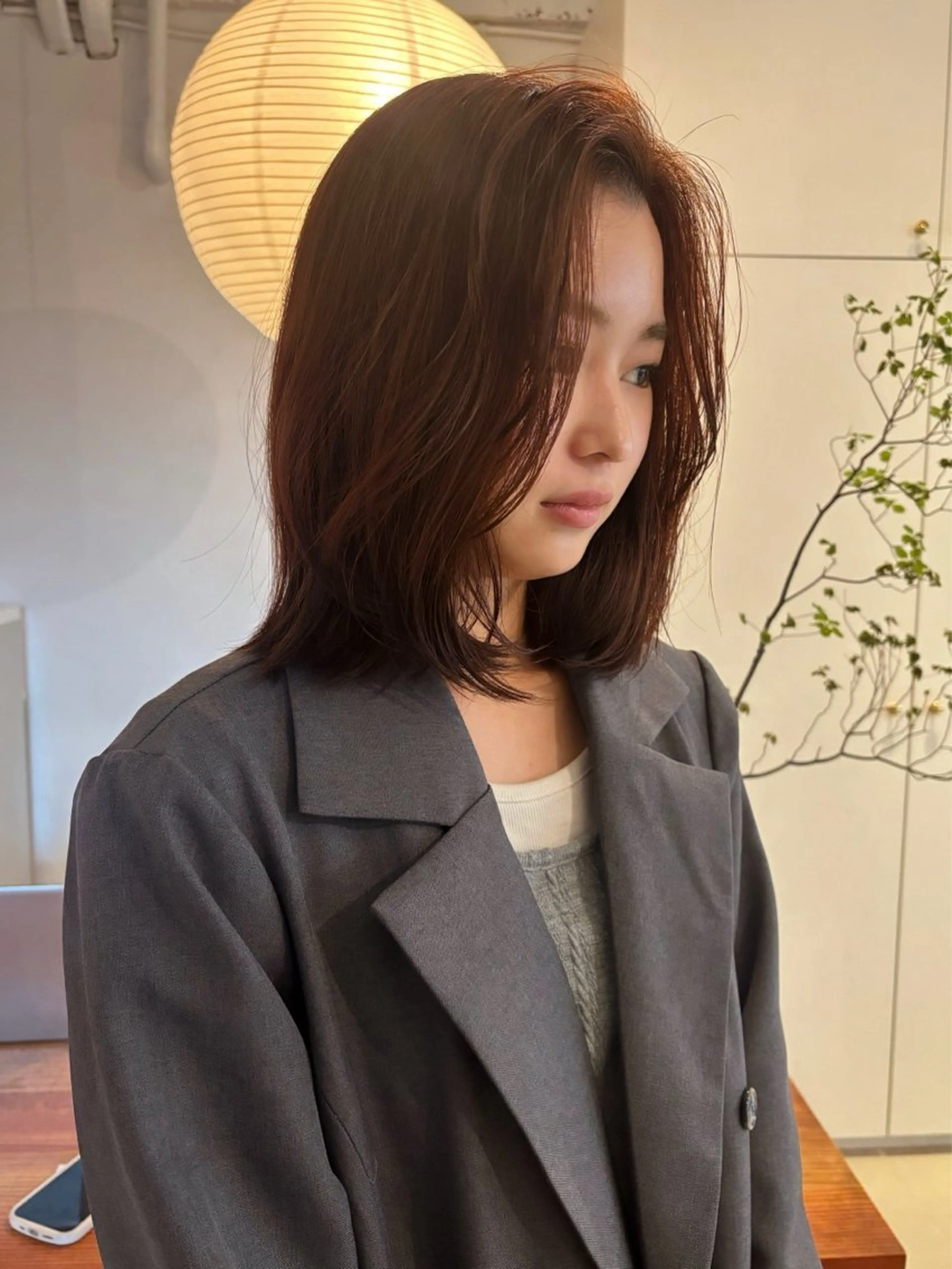 ミディアム カット 🍑透明感hair ・NENE🍑のヘアスタイル